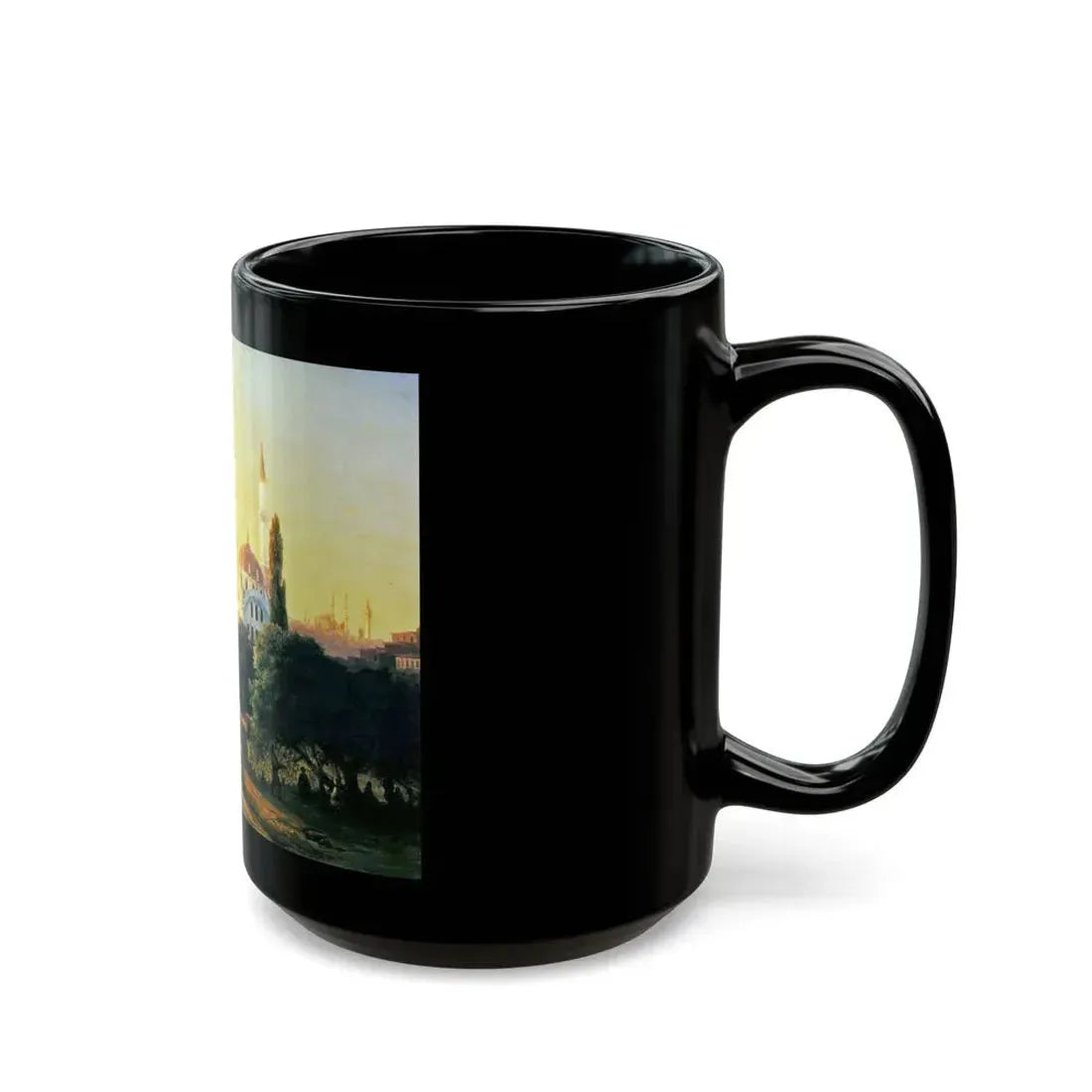 Ivan Constantinovich Aivazovsky (1817-1900) Constantinople (detail) - Black Coffee Mug - Go Mug Yourself
