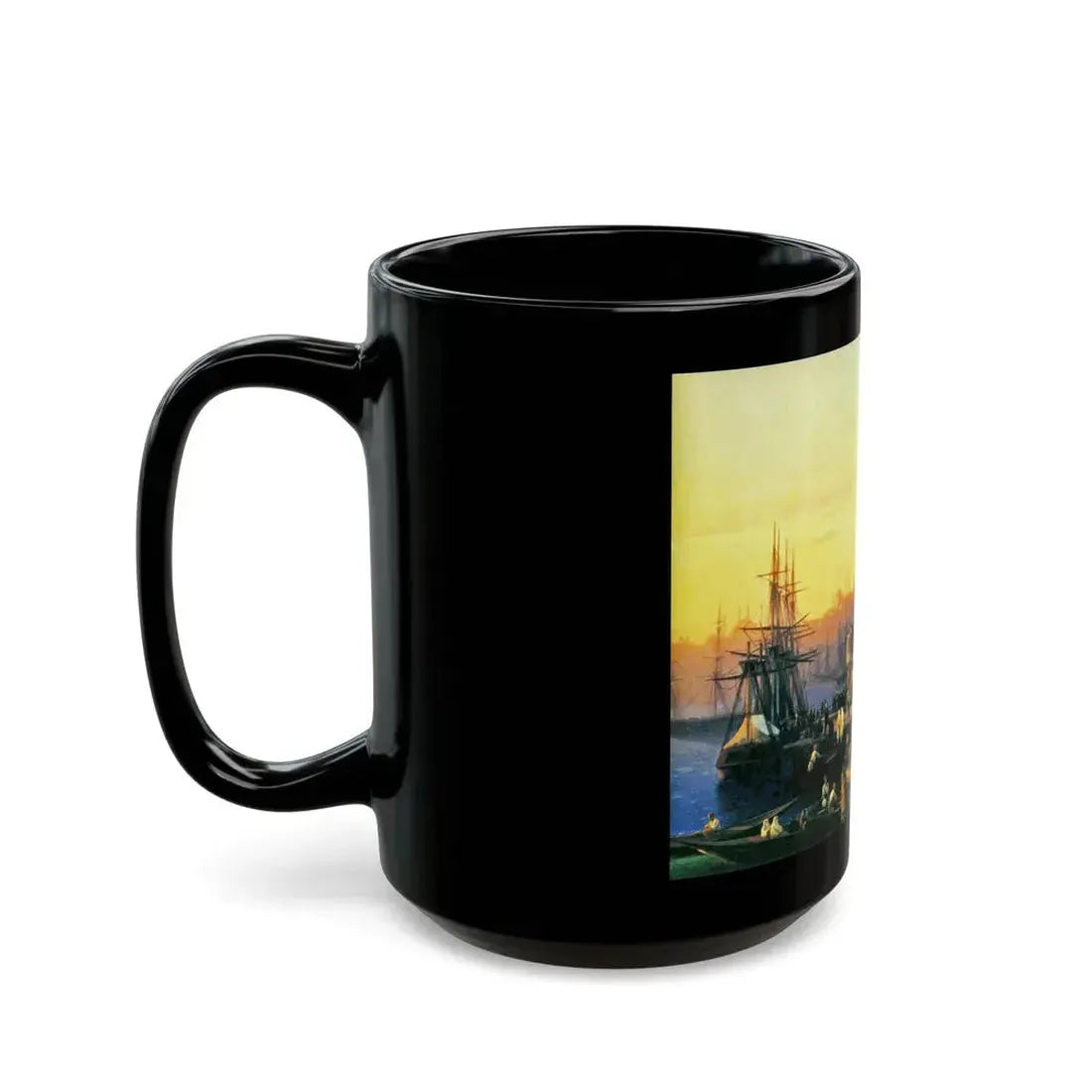 Ivan Constantinovich Aivazovsky (1817-1900) Constantinople (detail) - Black Coffee Mug - Go Mug Yourself