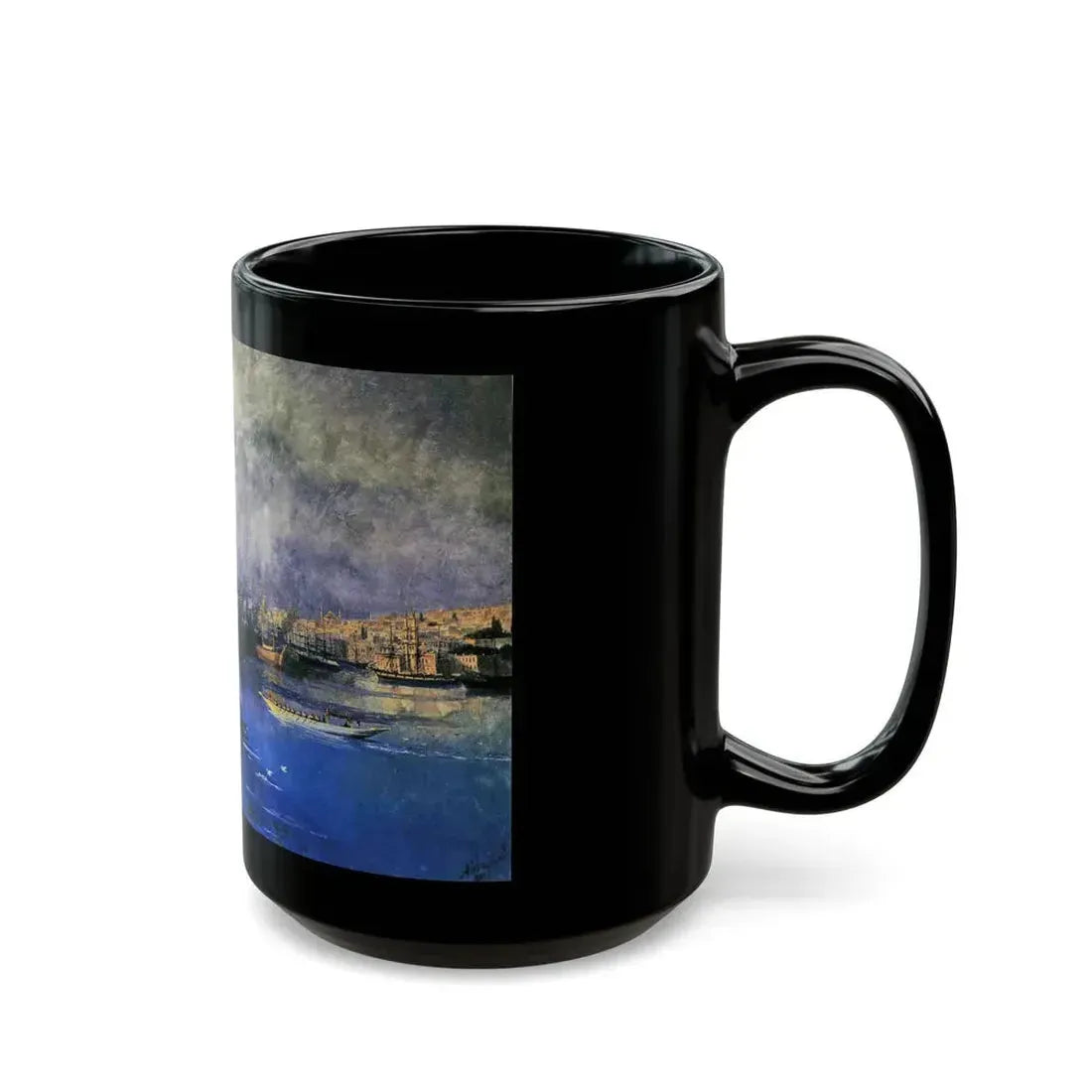 Ivan Constantinovich Aivazovsky (1817-1900) Constantinople Sunset - Black Coffee Mug - Go Mug Yourself