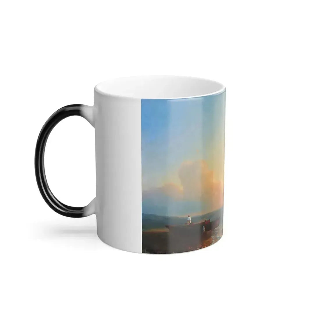 Ivan Constantinovich Aivazovsky (1817-1900) Fishermen on the Coast of the Sea - 1852 - Color Changing Mug 11oz - Go Mug Yourself