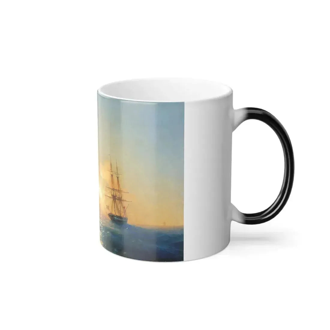 Ivan Constantinovich Aivazovsky (1817-1900) Fishermen on the Coast of the Sea - 1852 - Color Changing Mug 11oz - Go Mug Yourself