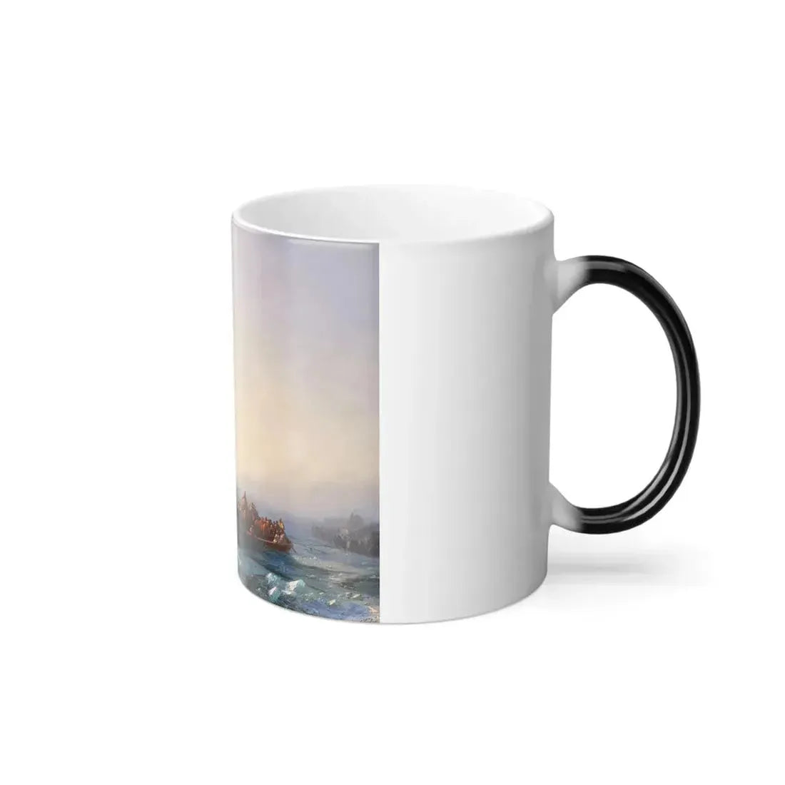 Ivan Constantinovich Aivazovsky (1817-1900) Ice on the Dneipr River - Color Changing Mug 11oz - Go Mug Yourself