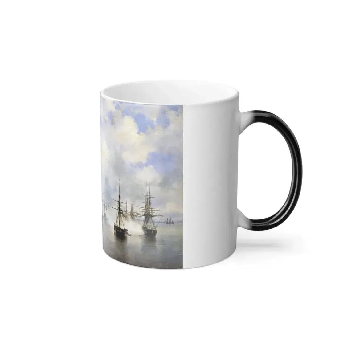 Ivan Constantinovich Aivazovsky (1817-1900) N N Rajevsky Landing at Subashi - Color Changing Mug 11oz - Go Mug Yourself