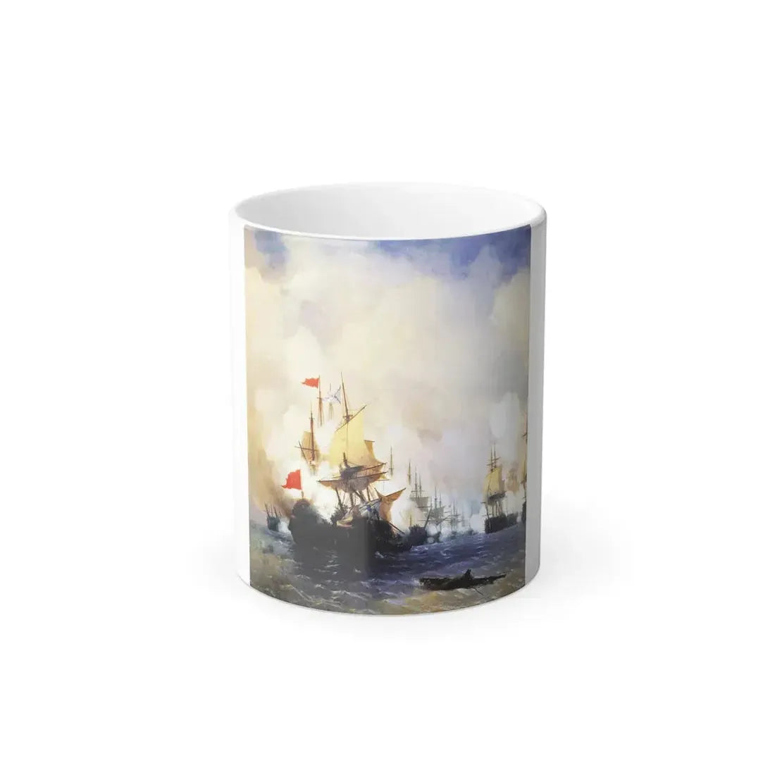 Ivan Constantinovich Aivazovsky (1817-1900) Naval Battle at Chios - Color Changing Mug 11oz 11oz - Go Mug Yourself