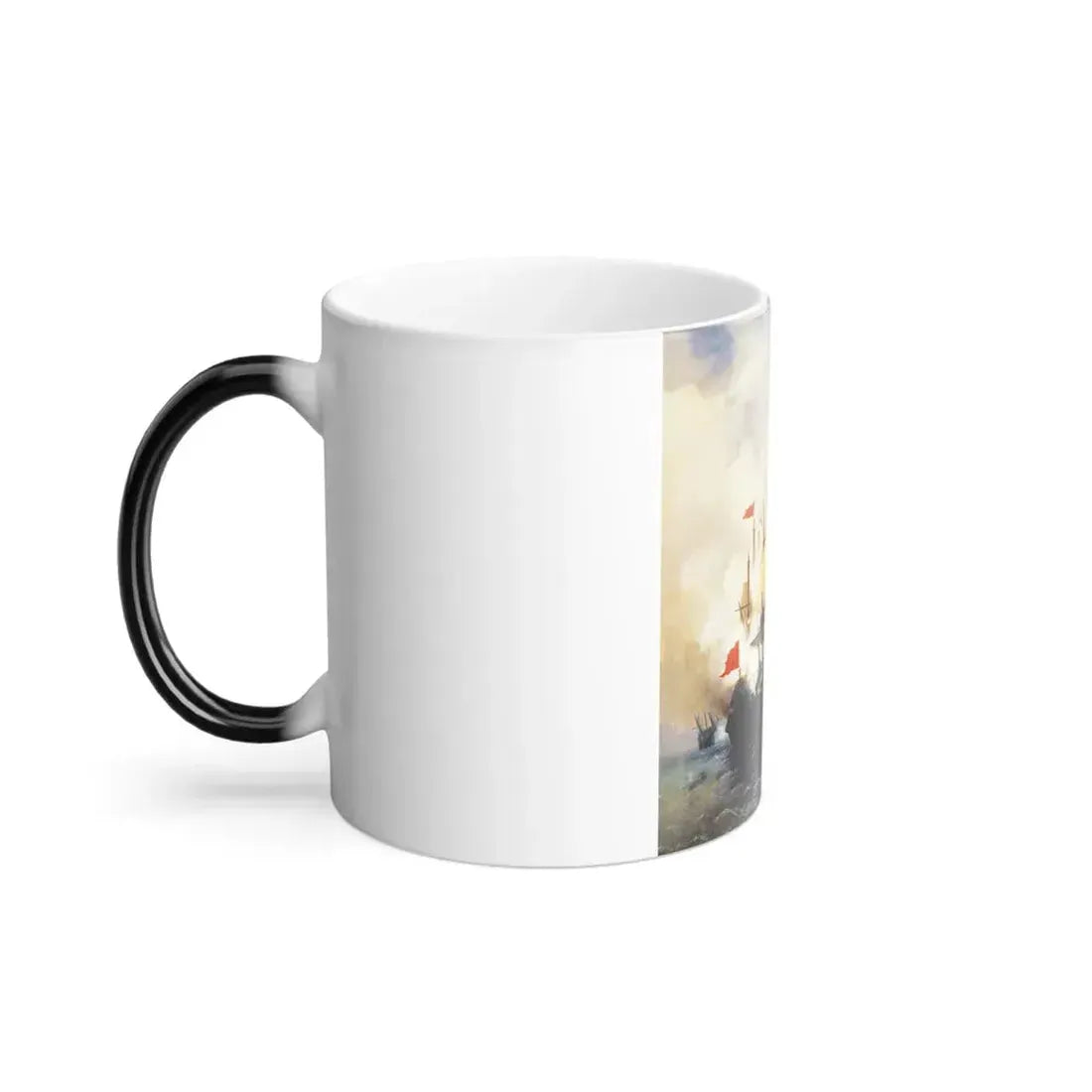 Ivan Constantinovich Aivazovsky (1817-1900) Naval Battle at Chios - Color Changing Mug 11oz - Go Mug Yourself