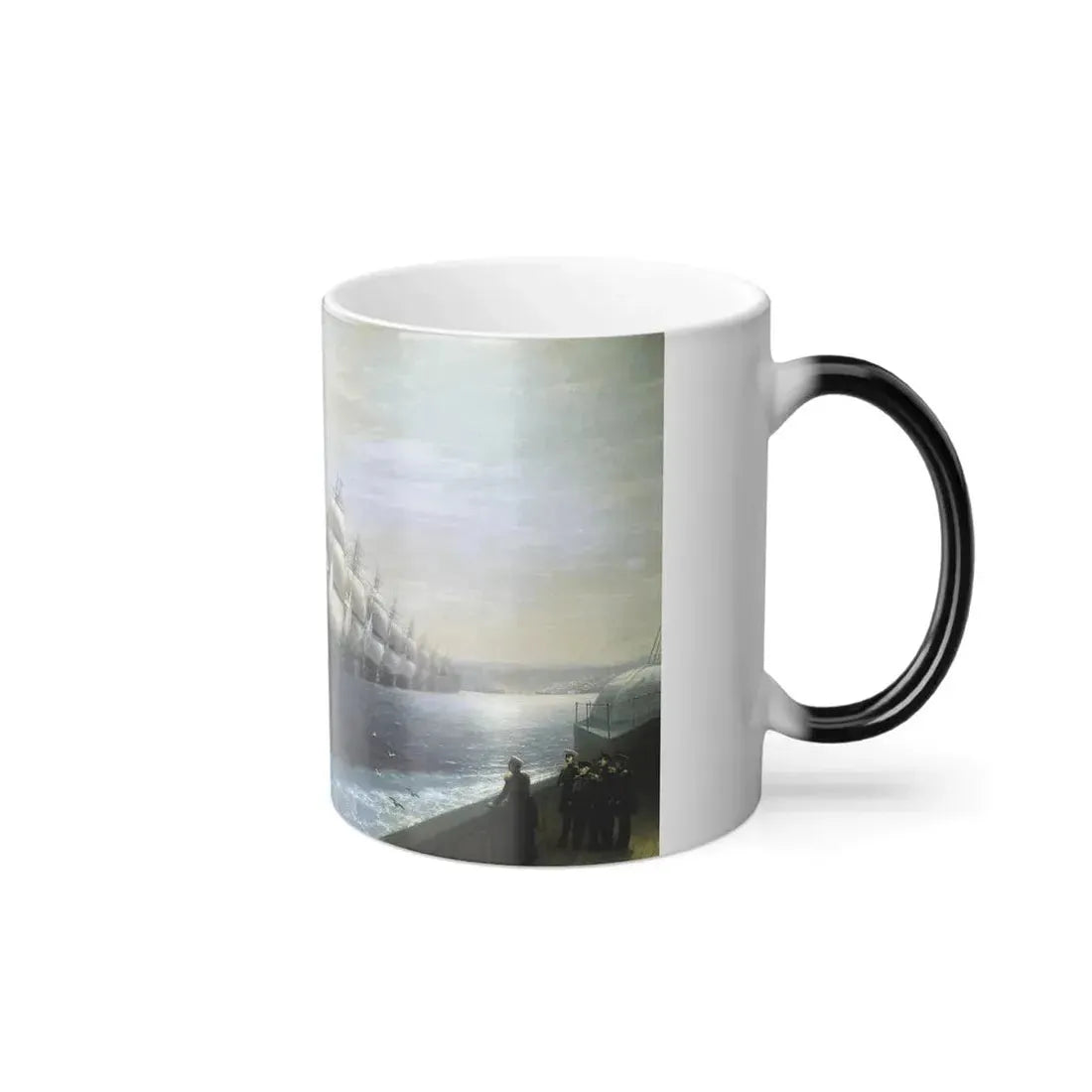 Ivan Constantinovich Aivazovsky (1817-1900) Russian Black Sea Fleet on a Parade Review in 1849 - Color Changing Mug 11oz - Go Mug Yourself