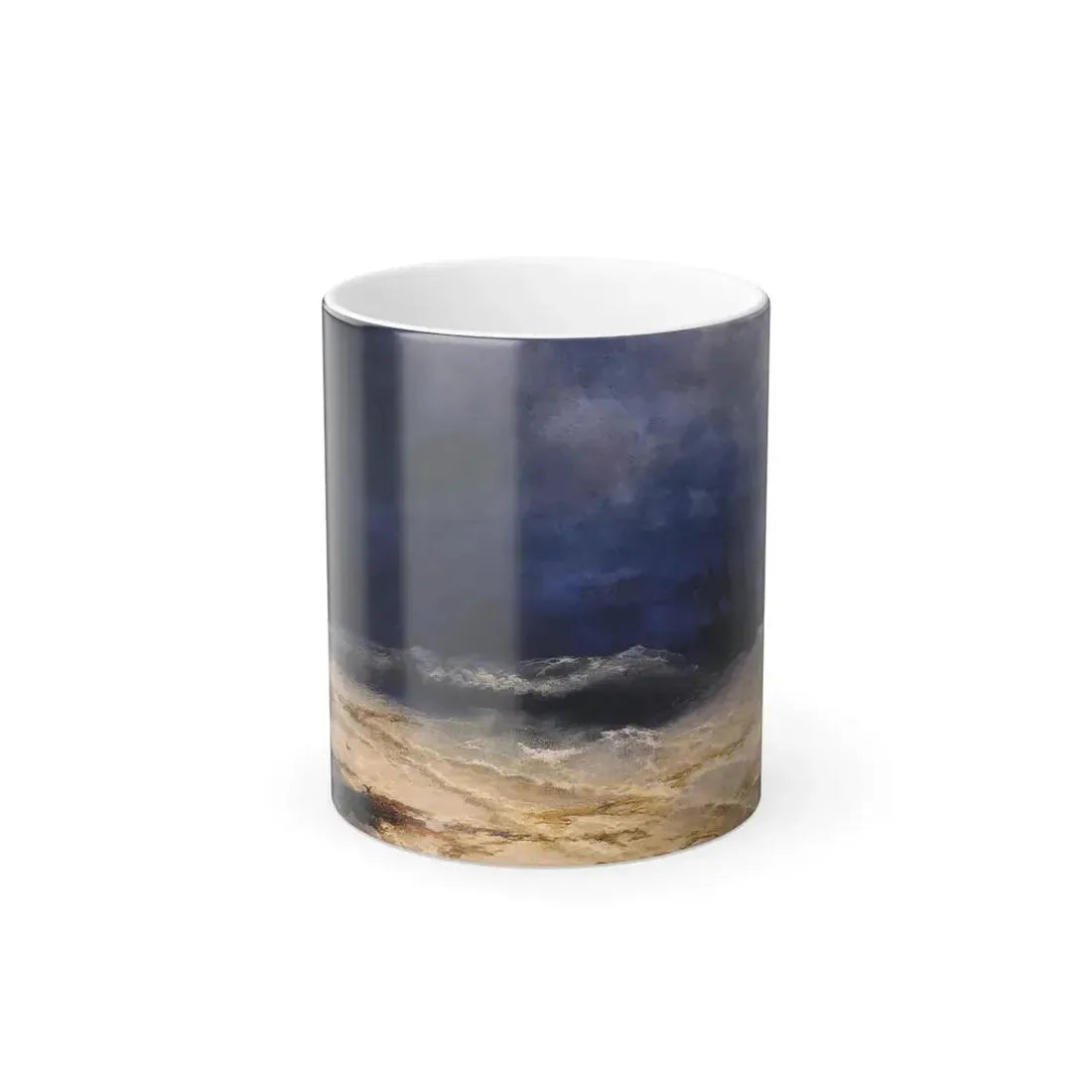 Ivan Constantinovich Aivazovsky (1817-1900) Ship in a Stormy Sea off the Coast - Color Changing Mug 11oz 11oz - Go Mug Yourself