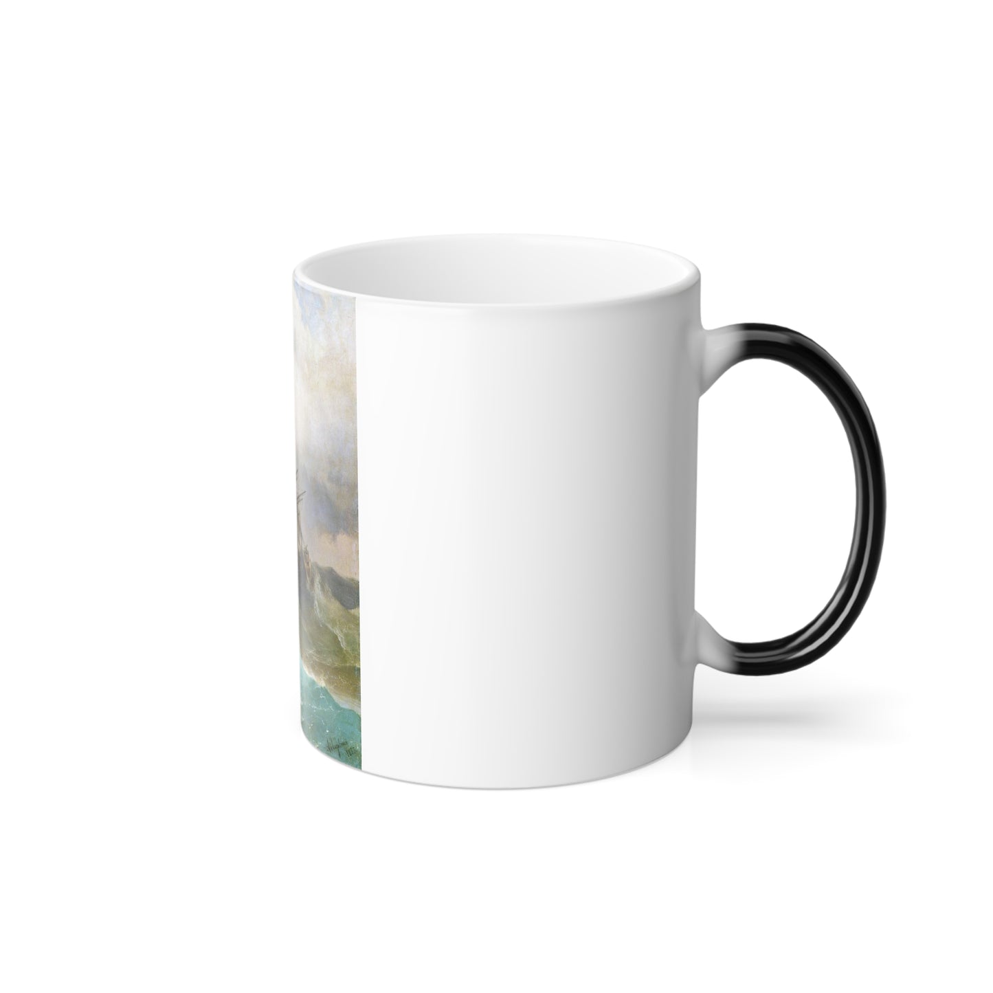 Ivan Constantinovich Aivazovsky (1817-1900) Ship in Stormy Sea - Color Changing Mug 11oz-Go Mug Yourself