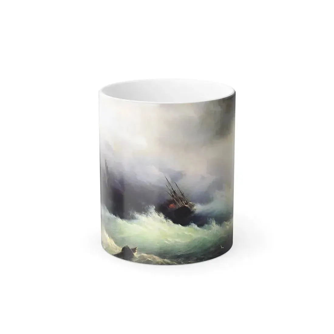 Ivan Constantinovich Aivazovsky (1817-1900) Ships in a Storm - Color Changing Mug 11oz 11oz - Go Mug Yourself