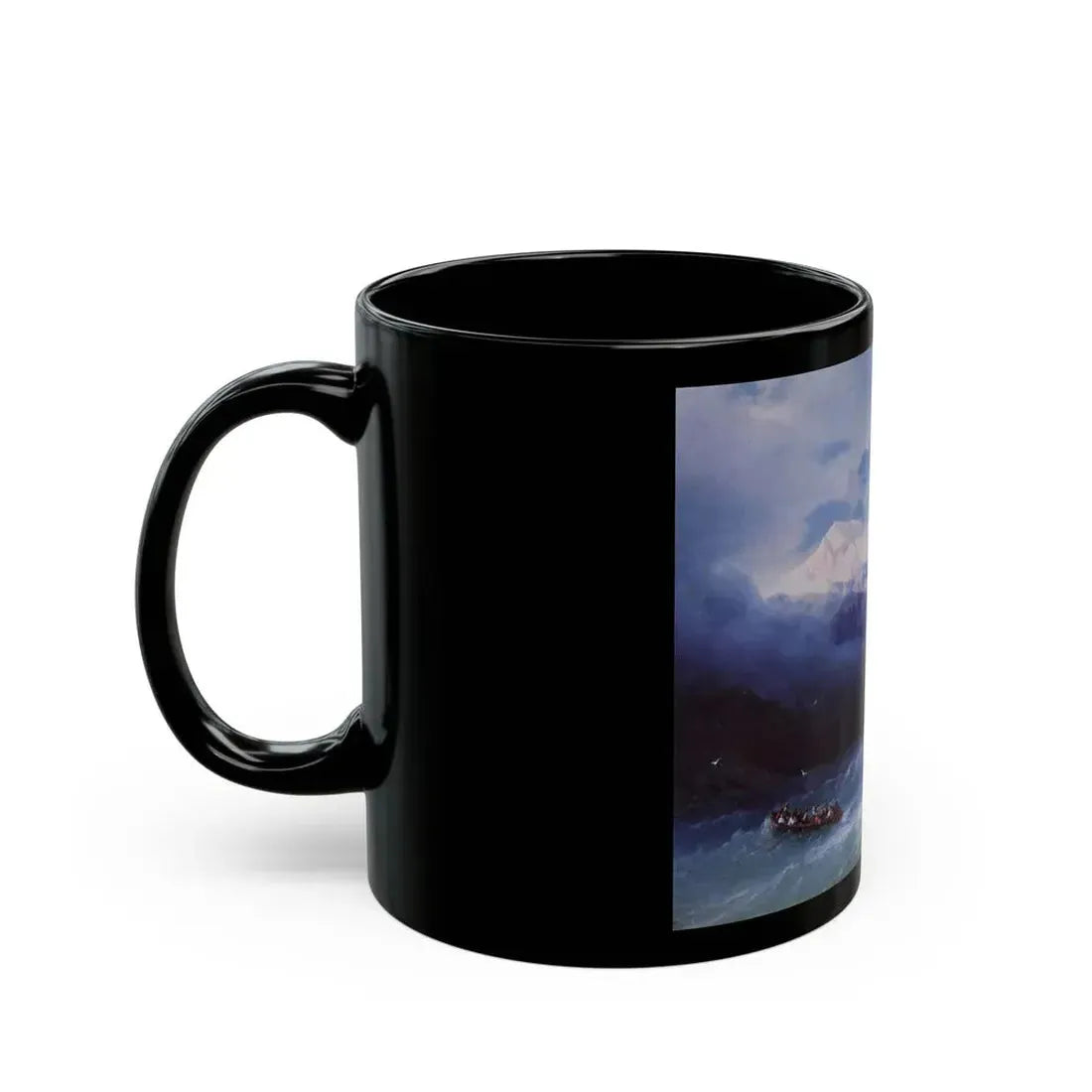 Ivan Constantinovich Aivazovsky (1817-1900) Stormy Sea - Black Coffee Mug - Go Mug Yourself