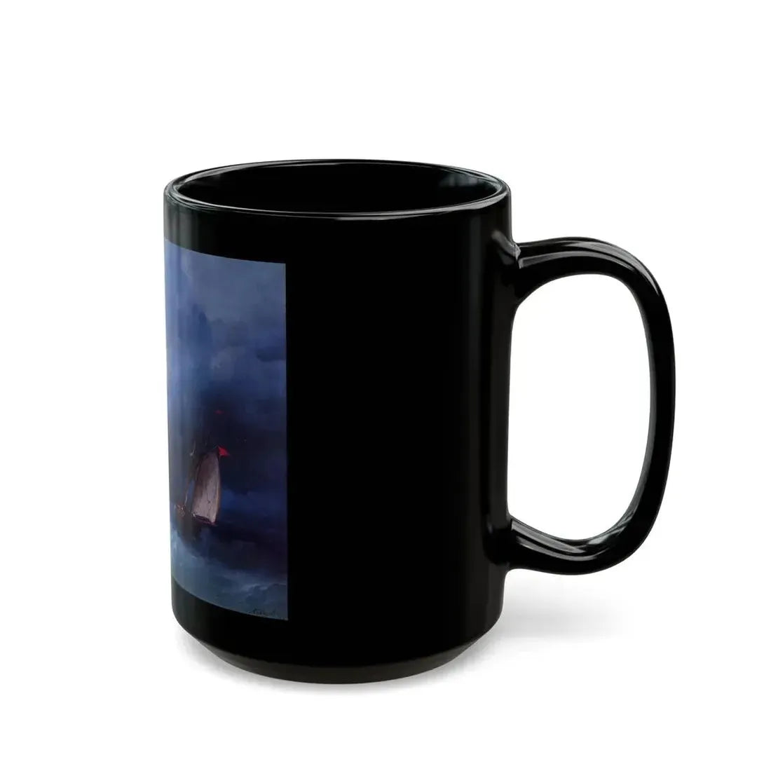 Ivan Constantinovich Aivazovsky (1817-1900) Stormy Sea - Black Coffee Mug - Go Mug Yourself