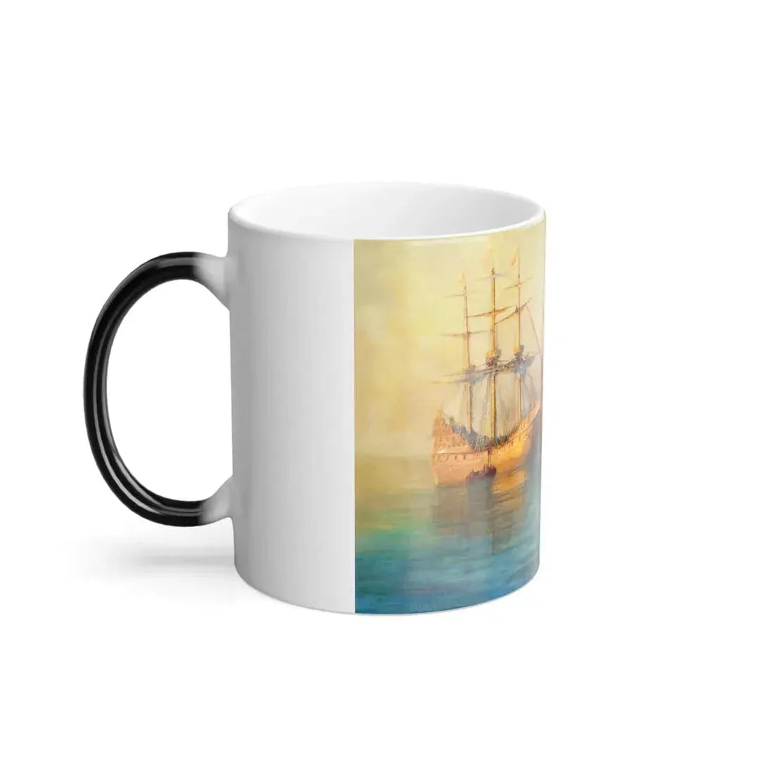 Ivan Constantinovich Aivazovsky (1817-1900) The Arrival of Columbus' Fleet - Color Changing Mug 11oz - Go Mug Yourself