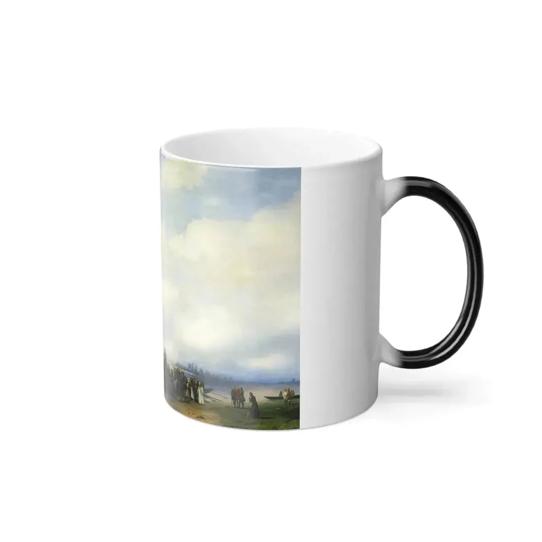 Ivan Constantinovich Aivazovsky (1817-1900) The arrival of Peter I on the Neva - Color Changing Mug 11oz - Go Mug Yourself