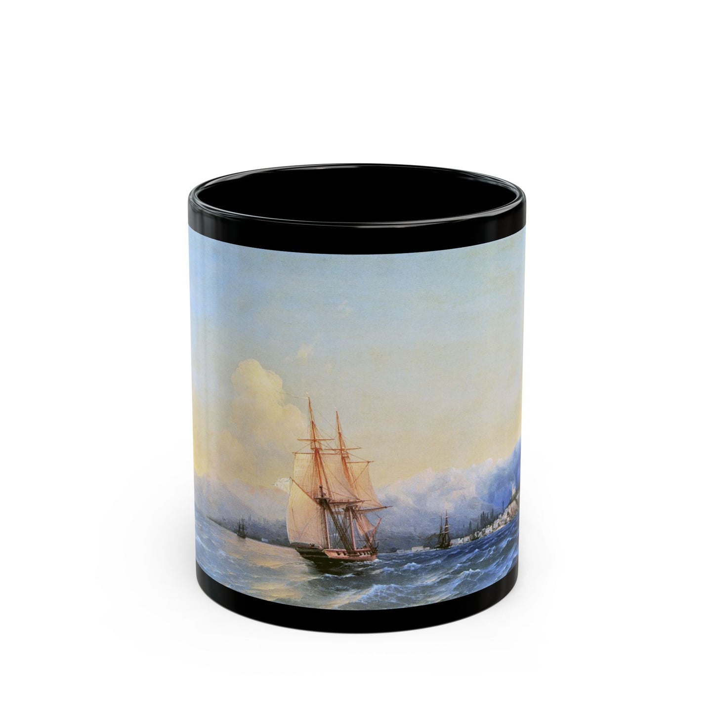 Ivan Constantinovich Aivazovsky (1817-1900) The Crimea - Black Coffee Mug-11oz-Go Mug Yourself