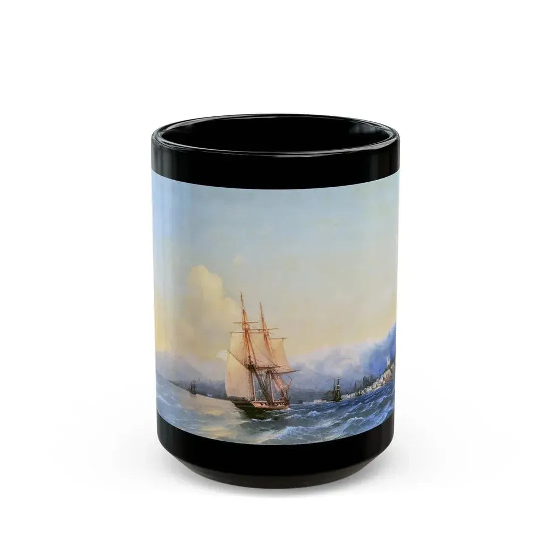 Ivan Constantinovich Aivazovsky (1817-1900) The Crimea - Black Coffee Mug 15oz - Go Mug Yourself