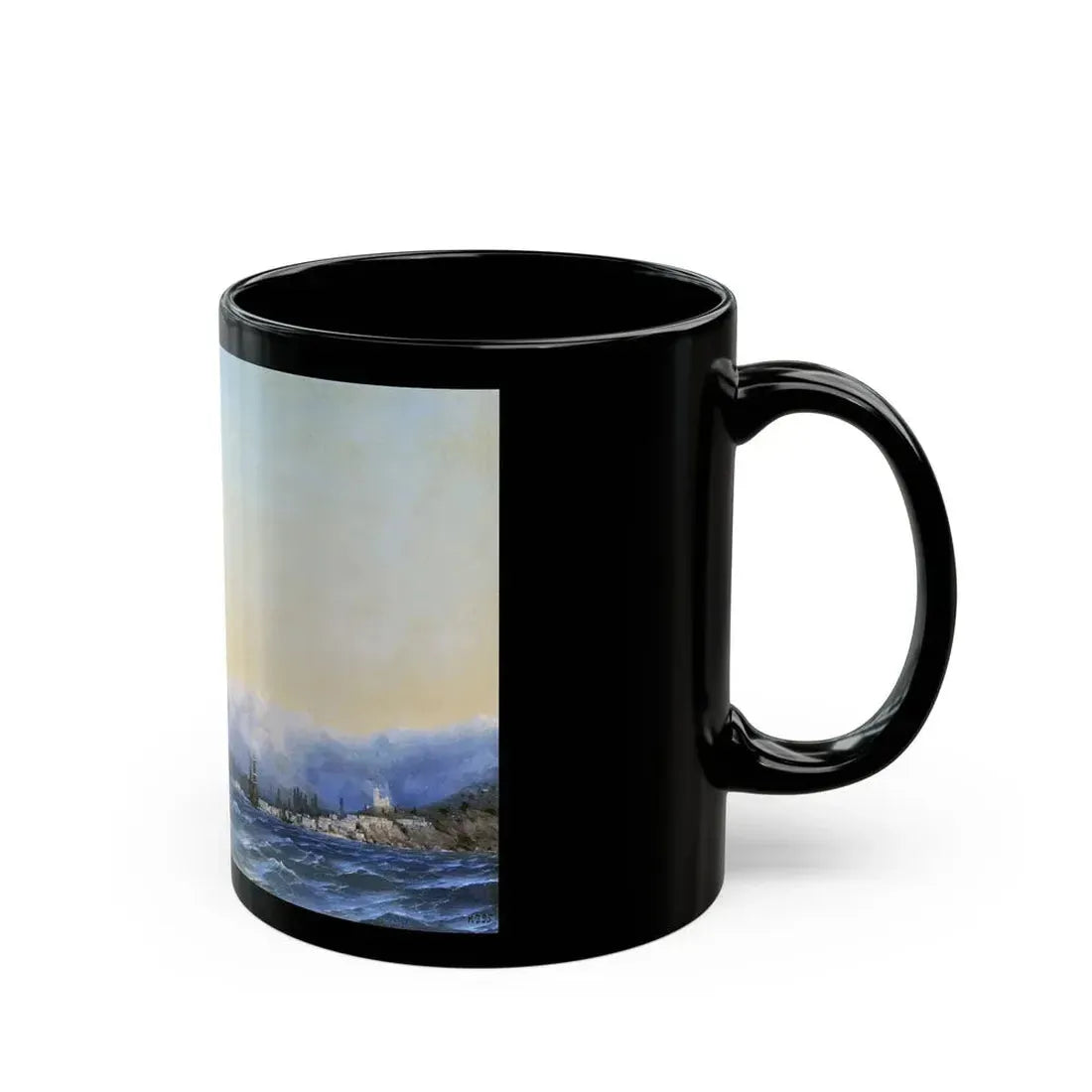 Ivan Constantinovich Aivazovsky (1817-1900) The Crimea - Black Coffee Mug - Go Mug Yourself