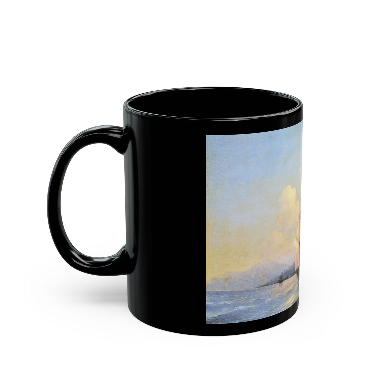 Ivan Constantinovich Aivazovsky (1817-1900) The Crimea - Black Coffee Mug-Go Mug Yourself
