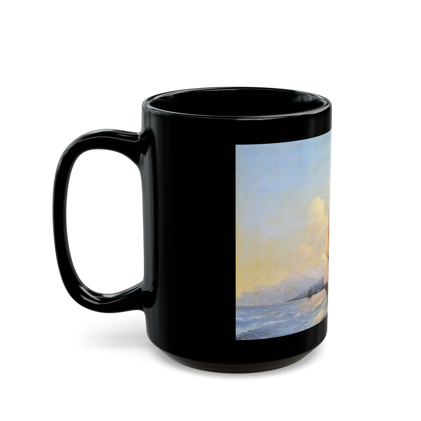 Ivan Constantinovich Aivazovsky (1817-1900) The Crimea - Black Coffee Mug-Go Mug Yourself