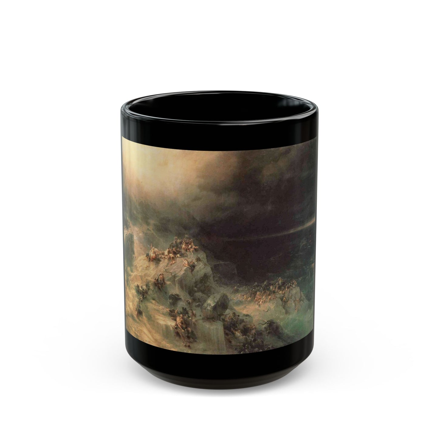Ivan Constantinovich Aivazovsky (1817-1900) The Flood - Black Coffee Mug-15oz-Go Mug Yourself
