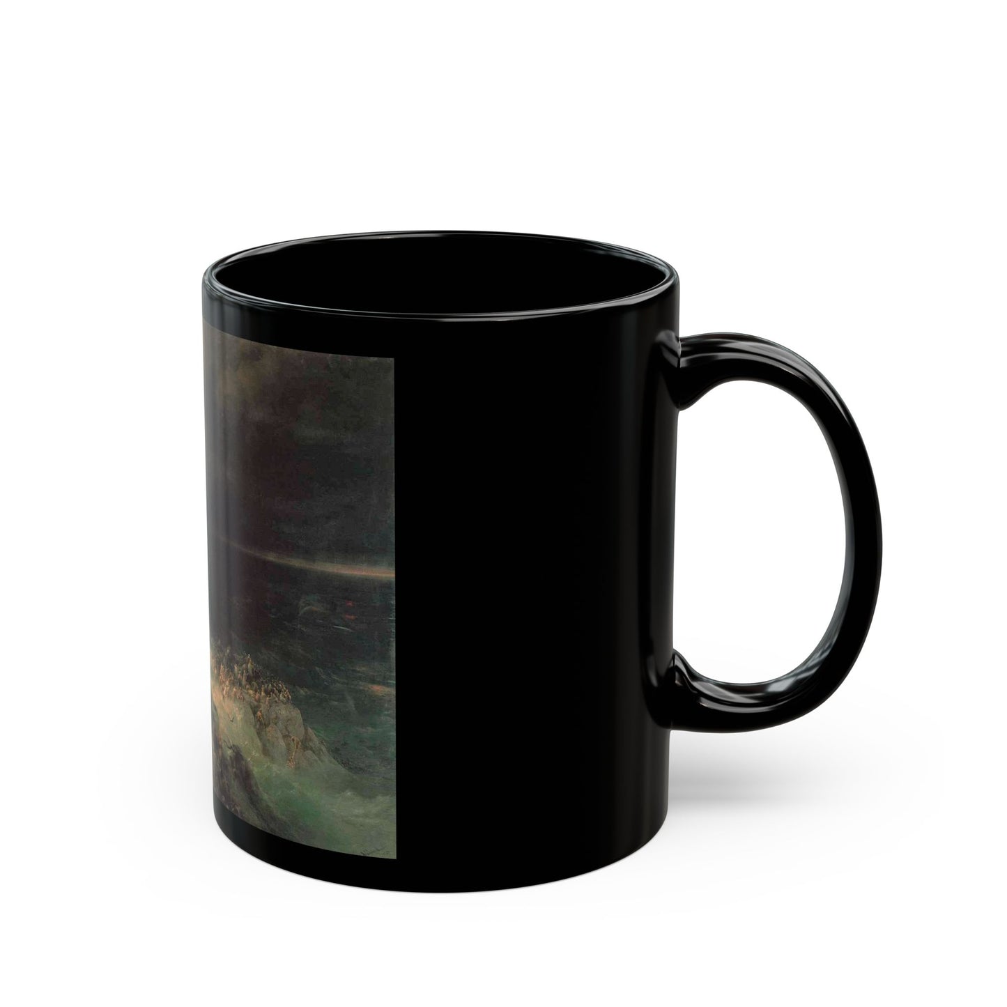 Ivan Constantinovich Aivazovsky (1817-1900) The Flood - Black Coffee Mug-Go Mug Yourself