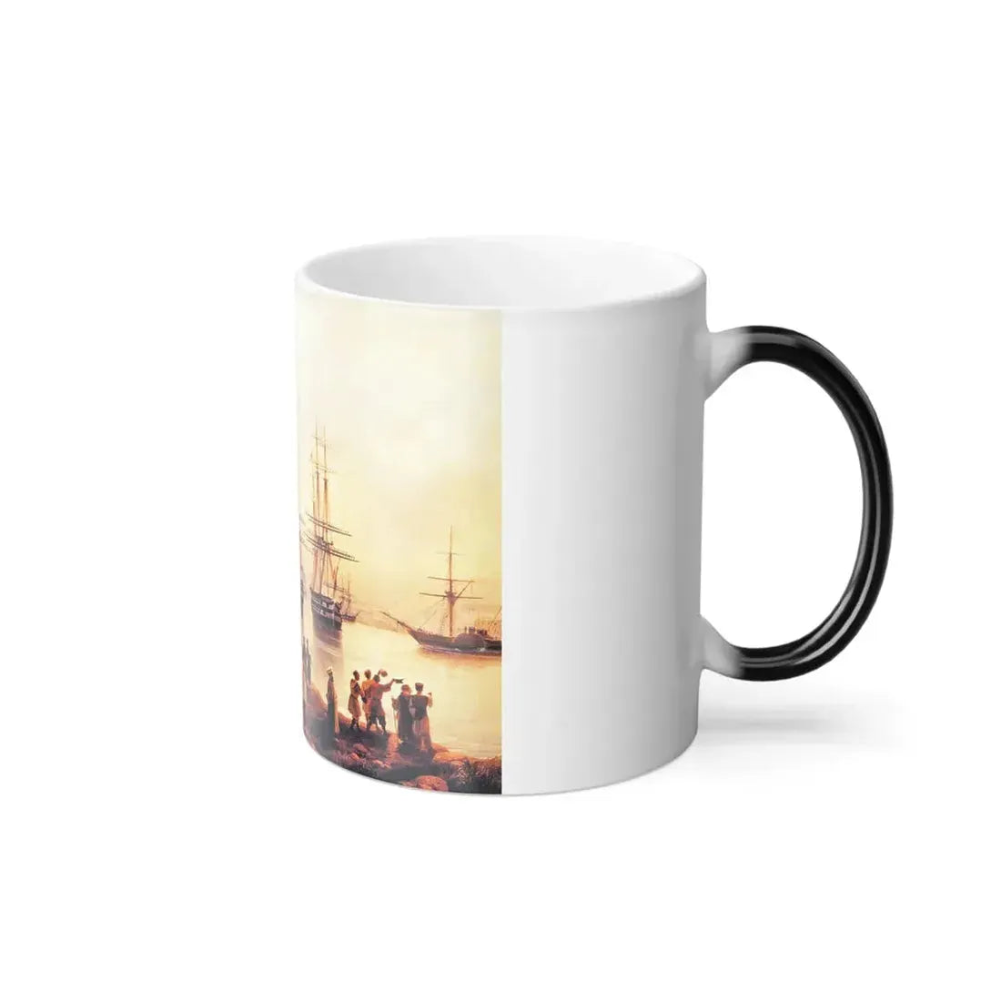 Ivan Constantinovich Aivazovsky (1817-1900) The Russian Squadron on the Sebastopol Roads (detail) - Color Changing Mug 11oz - Go Mug Yourself