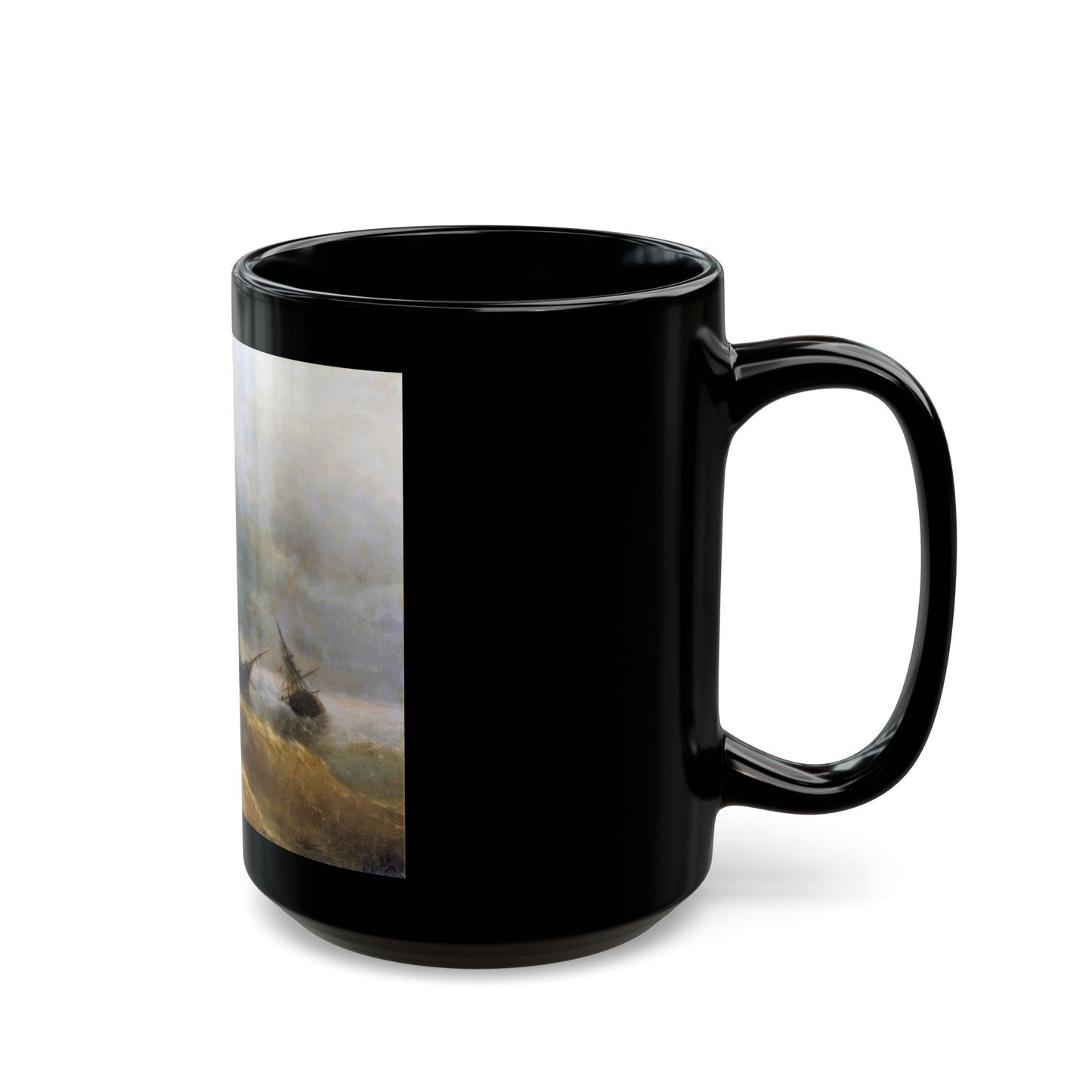 Ivan Constantinovich Aivazovsky (1817-1900) The Shipwreck - Black Coffee Mug-Go Mug Yourself