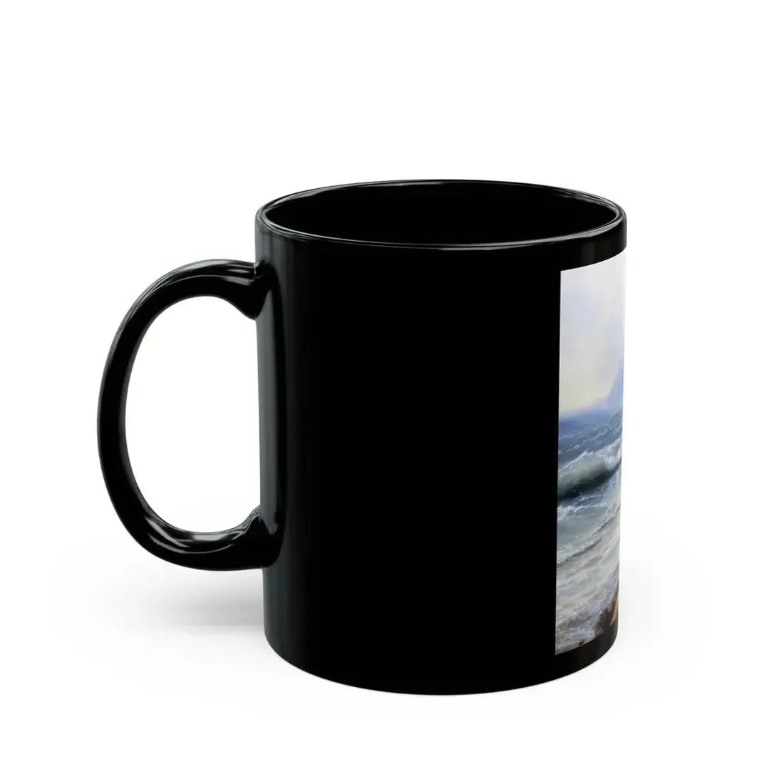 Ivan Constantinovich Aivazovsky (1817-1900) The Tide - Black Coffee Mug - Go Mug Yourself