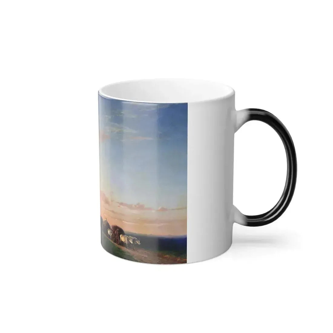 Ivan Constantinovich Aivazovsky (1817-1900) The Train on the Steppe - Color Changing Mug 11oz - Go Mug Yourself