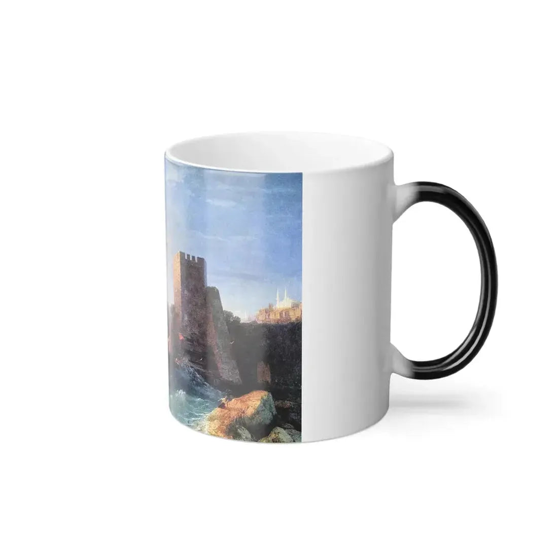 Ivan Constantinovich Aivazovsky (1817-1900) Towers on the Coast of the Bosporus - Color Changing Mug 11oz - Go Mug Yourself