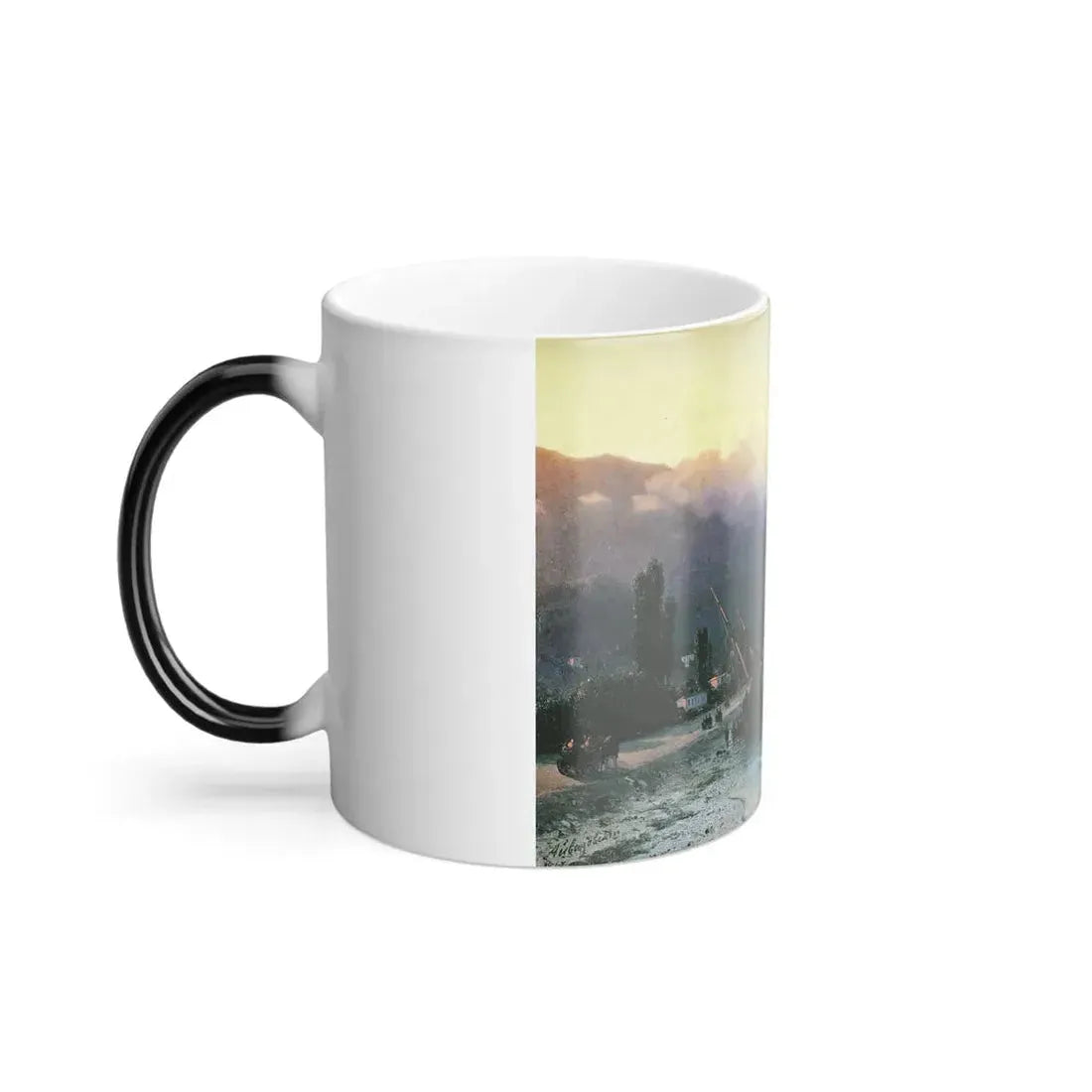 Ivan Constantinovich Aivazovsky (1817-1900) View of Yalta (detail) - 1867 - Color Changing Mug 11oz - Go Mug Yourself