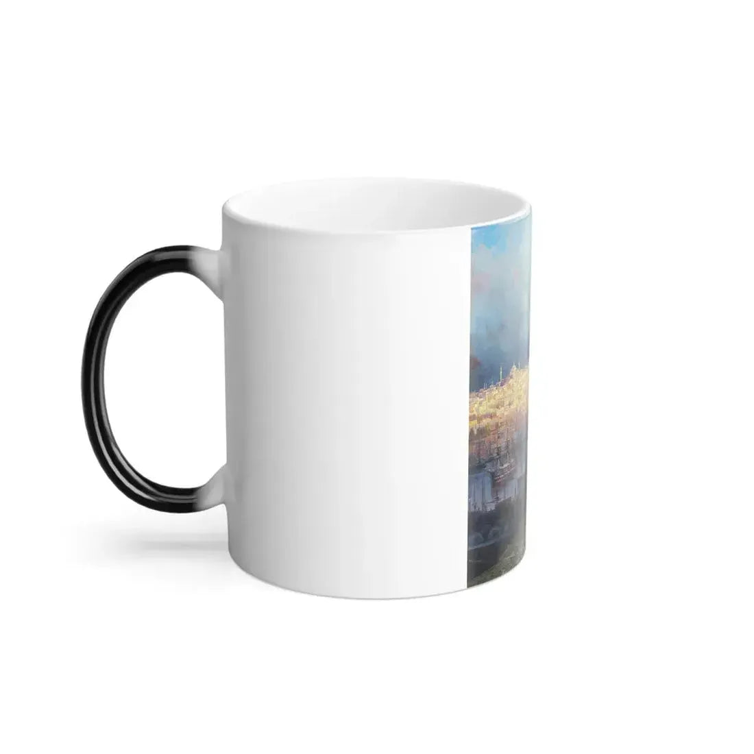 Ivan Konstantinovich Aivazovsky (1817-1900) Constantinople View of the Golden Horn with a self portrait-0 - Color Changing Mug 11oz - Go Mug Yourself