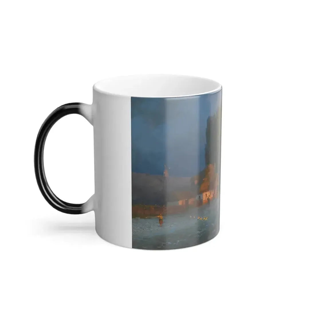 Ivan Konstantinovich Aivazovsky (1817-1900) Evening Glow - Oil on Canvas - Color Changing Mug 11oz - Go Mug Yourself