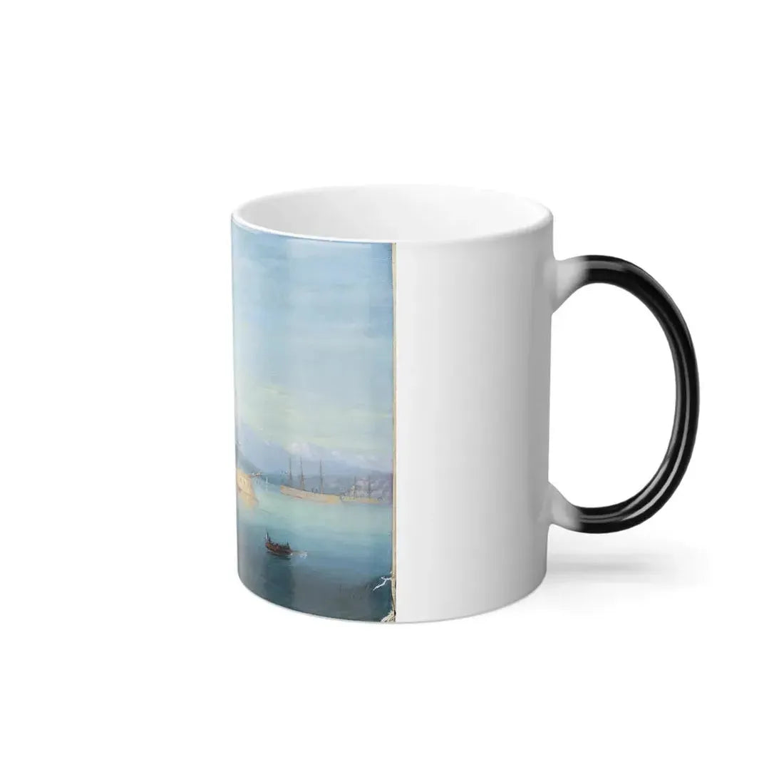 Ivan Konstantinovich Aivazovsky (1817-1900) French Ships Departing the Black Sea - Oil on Canvas 1871 - Color Changing Mug 11oz - Go Mug Yourself