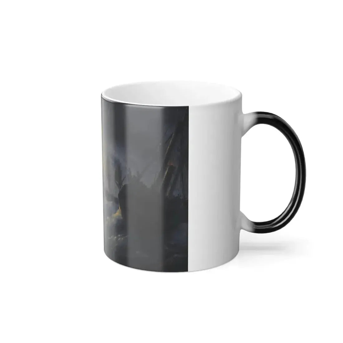 Ivan Konstantinovich Aivazovsky (1817-1900) GIBRALTAR BY NIGHT - oil on canvas 1844 - Color Changing Mug 11oz - Go Mug Yourself