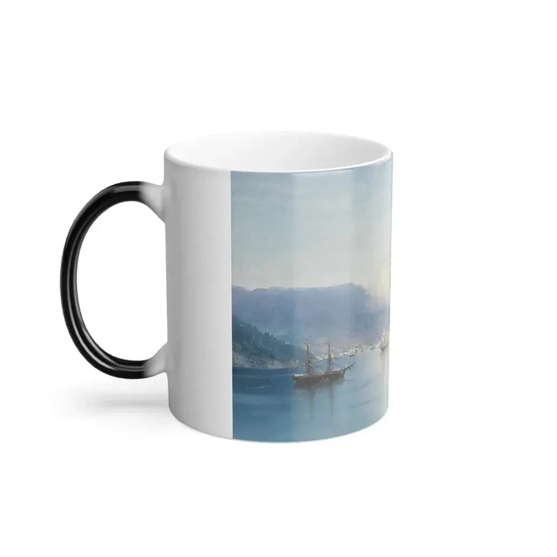 Ivan Konstantinovich Aivazovsky (1817-1900) THE BAY OF YALTA - oil on canvas - Color Changing Mug 11oz - Go Mug Yourself