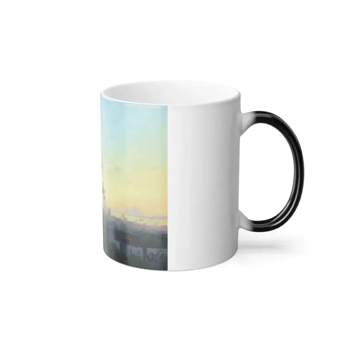 Ivan Konstantinovich Aivazovsky (1817-1900) View of Cairo - Oil on Board 1870 - Color Changing Mug 11oz - Go Mug Yourself