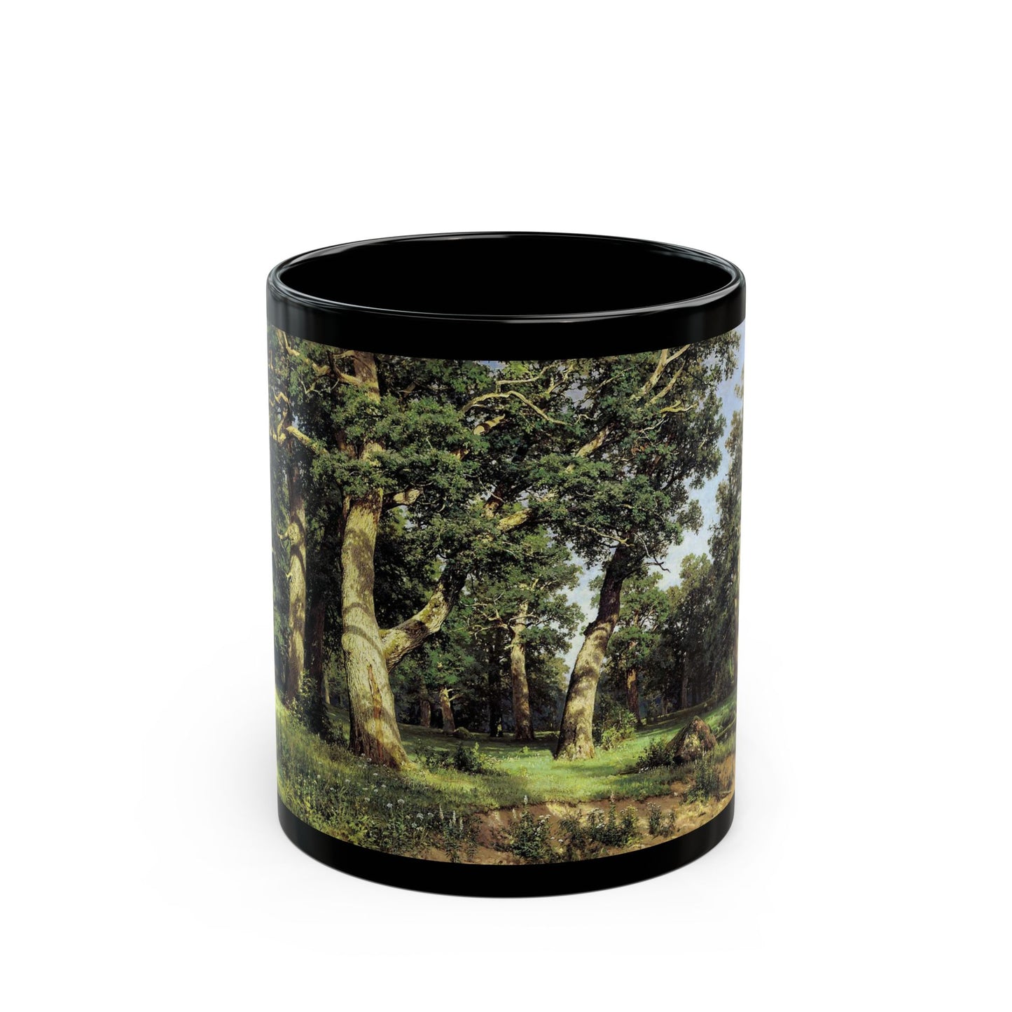 Ivan Shishkin (1832-1898) oak-grove - 1887 - Black Coffee Mug-11oz-Go Mug Yourself