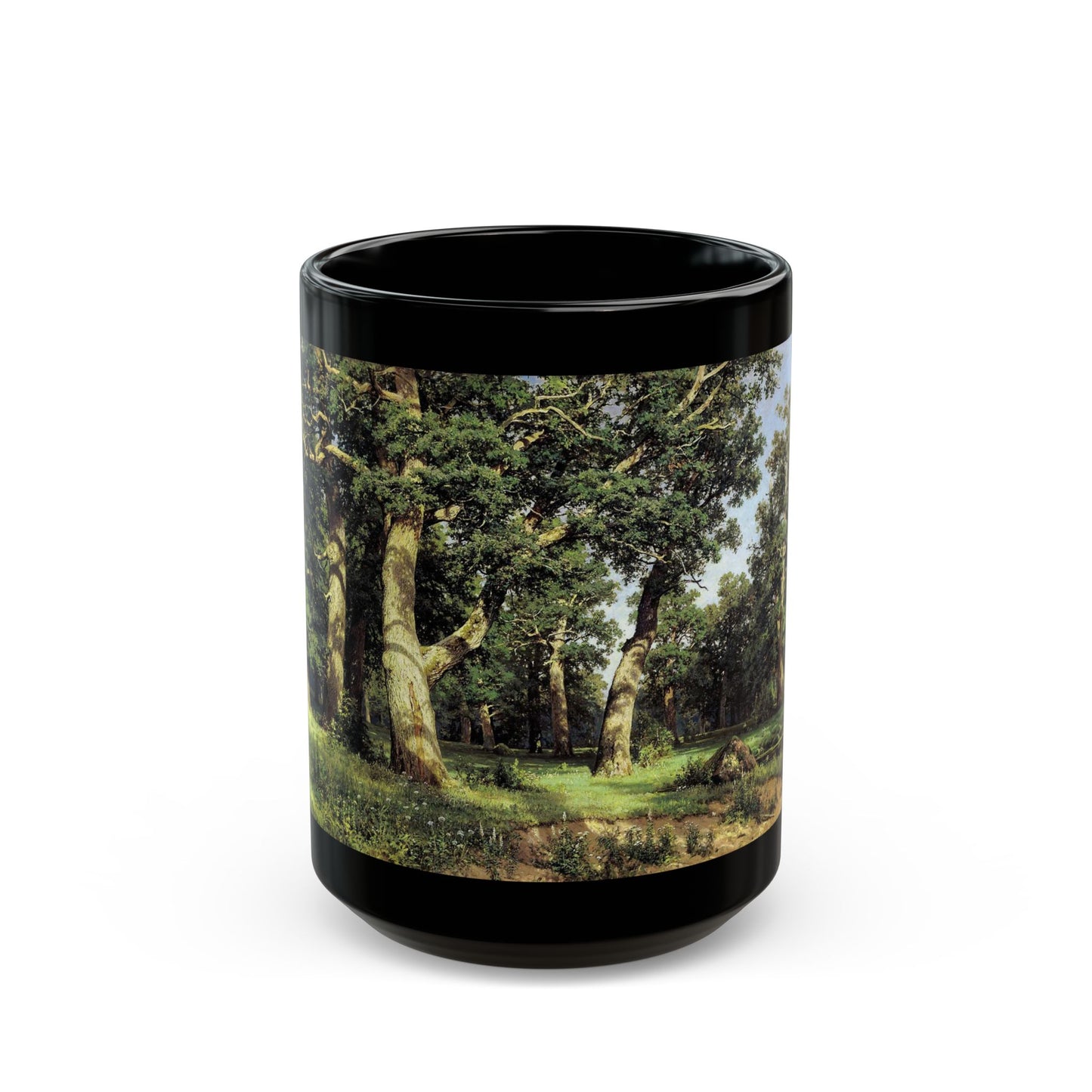 Ivan Shishkin (1832-1898) oak-grove - 1887 - Black Coffee Mug-15oz-Go Mug Yourself