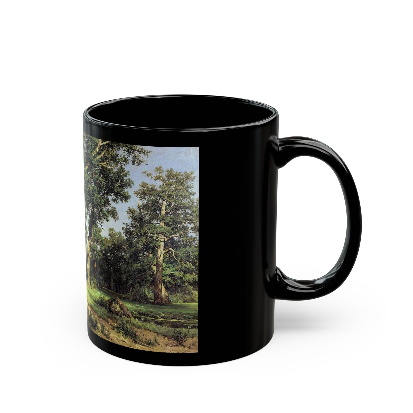 Ivan Shishkin (1832-1898) oak-grove - 1887 - Black Coffee Mug-Go Mug Yourself
