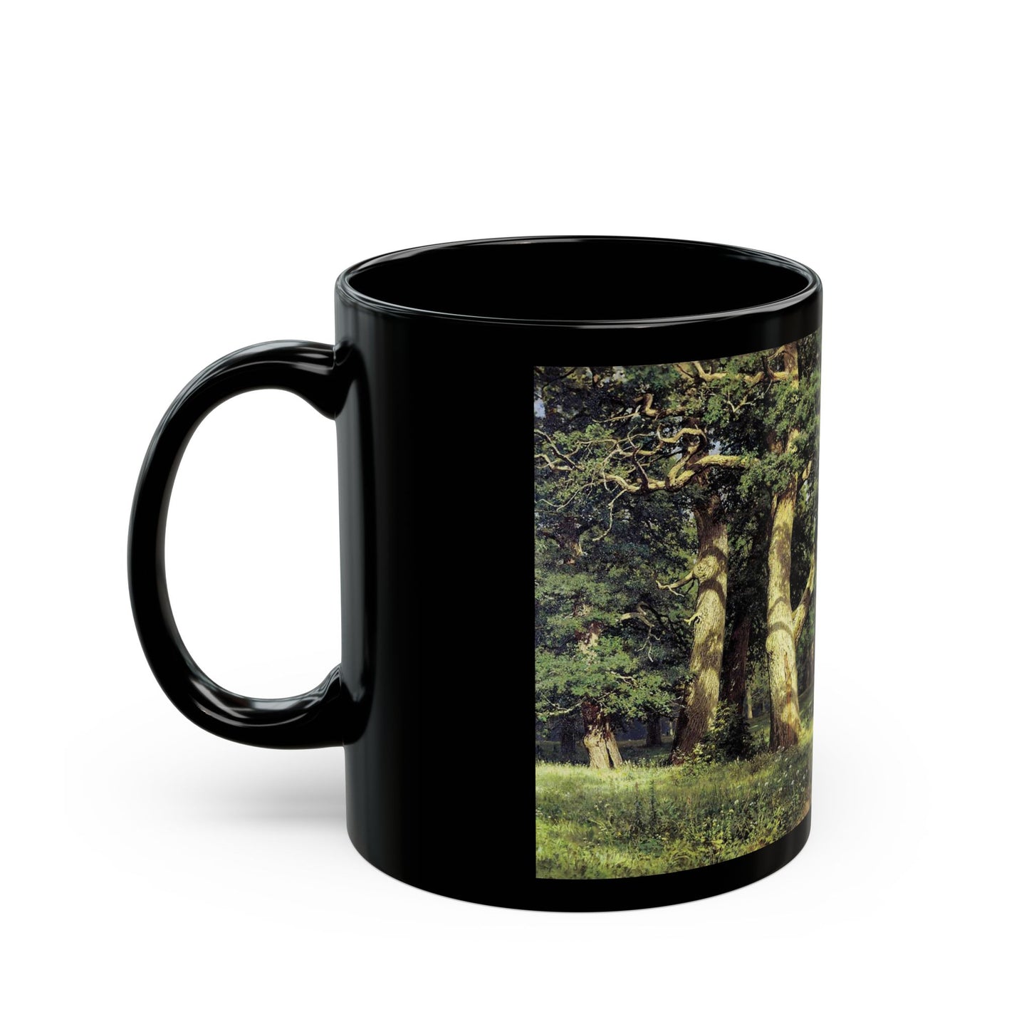 Ivan Shishkin (1832-1898) oak-grove - 1887 - Black Coffee Mug-Go Mug Yourself