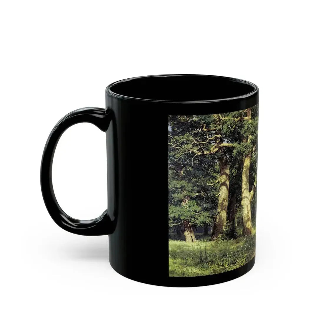 Ivan Shishkin (1832-1898) oak-grove - 1887 - Black Coffee Mug - Go Mug Yourself