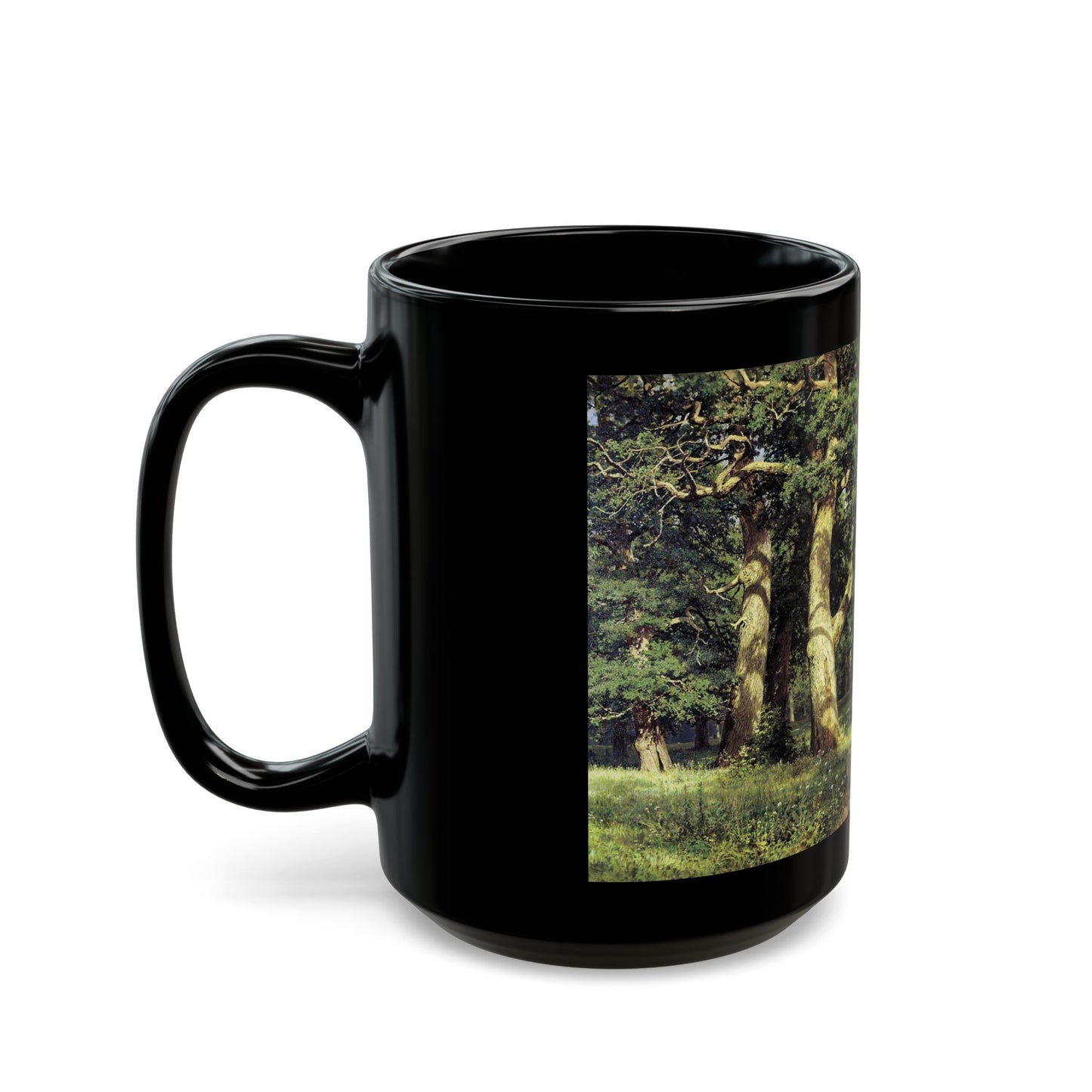 Ivan Shishkin (1832-1898) oak-grove - 1887 - Black Coffee Mug-Go Mug Yourself