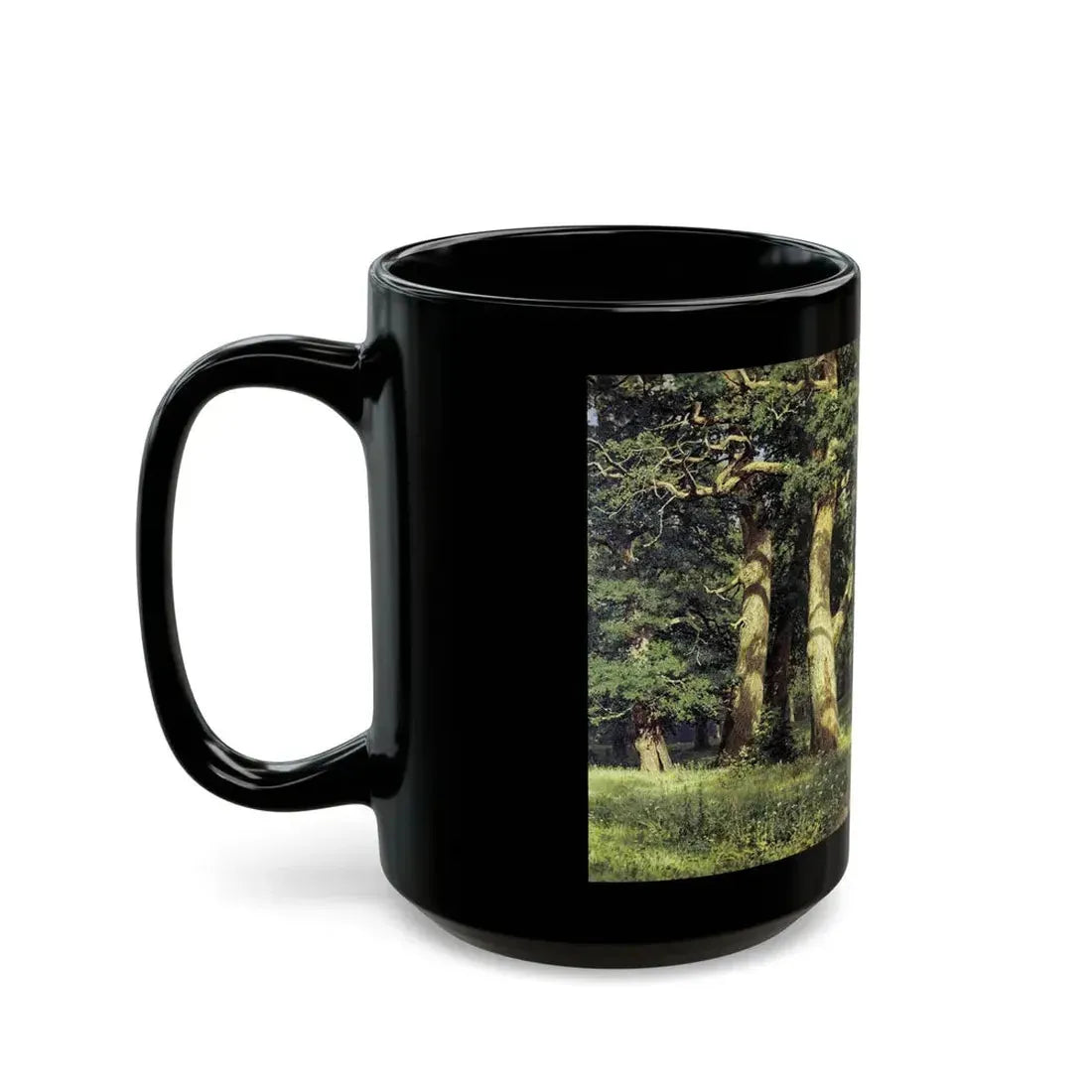 Ivan Shishkin (1832-1898) oak-grove - 1887 - Black Coffee Mug - Go Mug Yourself
