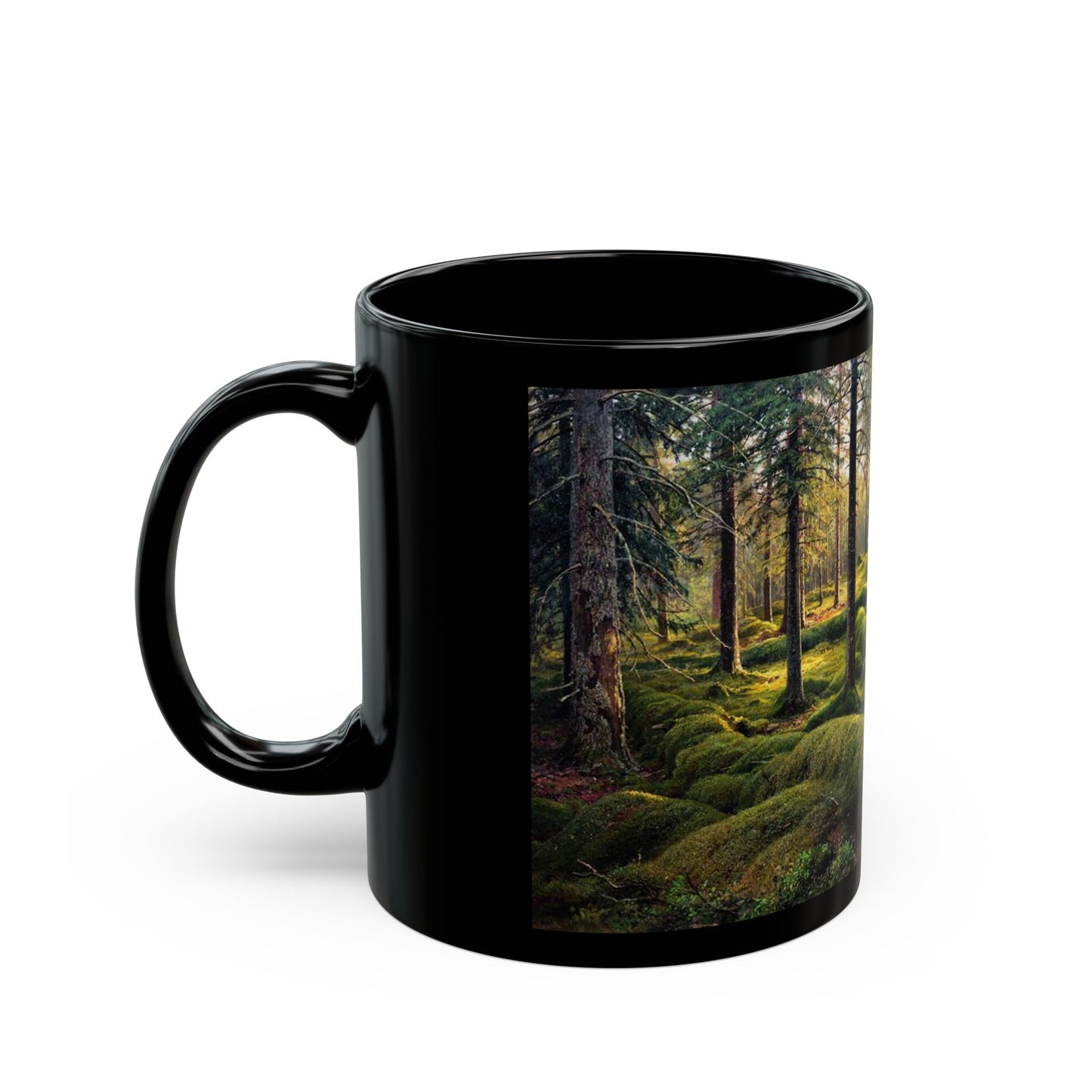 Ivan Shishkin (1832-1898) Old Fallen Trees - Black Coffee Mug-Go Mug Yourself