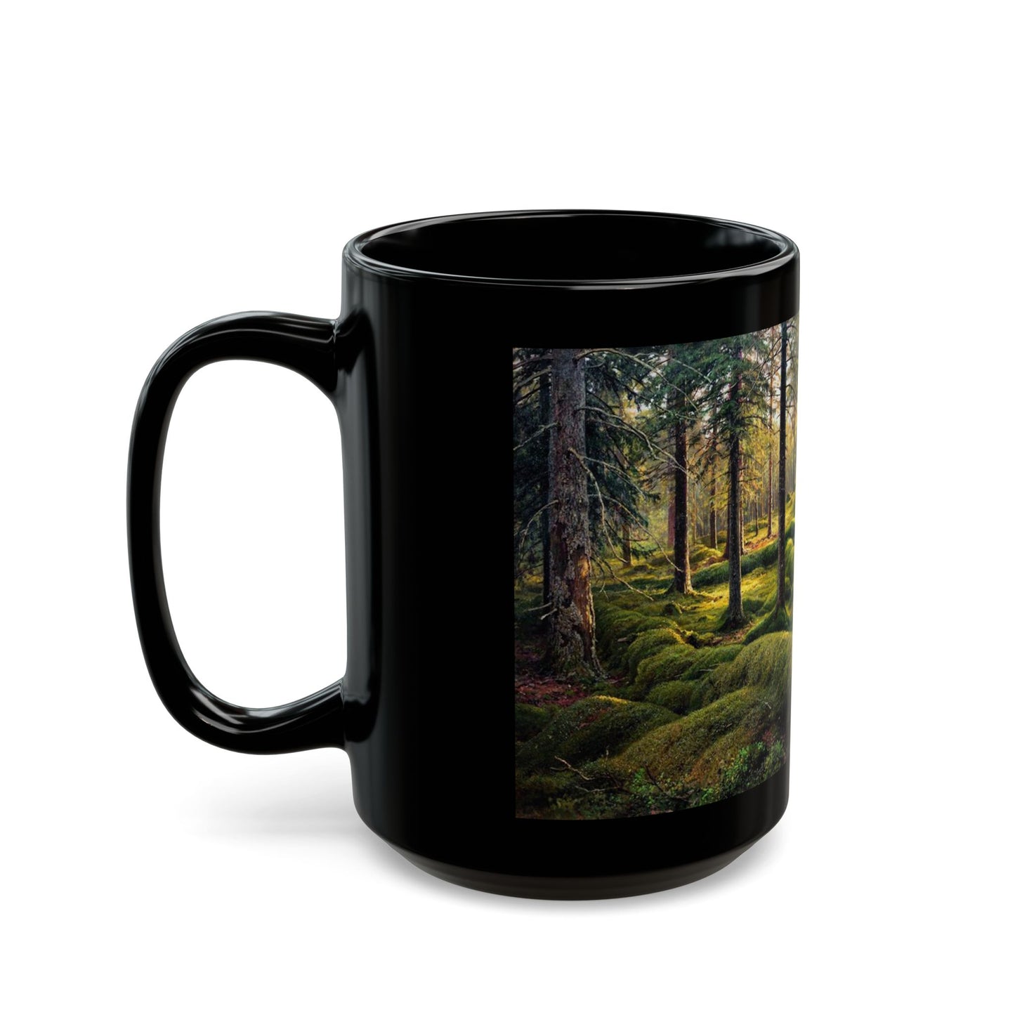 Ivan Shishkin (1832-1898) Old Fallen Trees - Black Coffee Mug-Go Mug Yourself