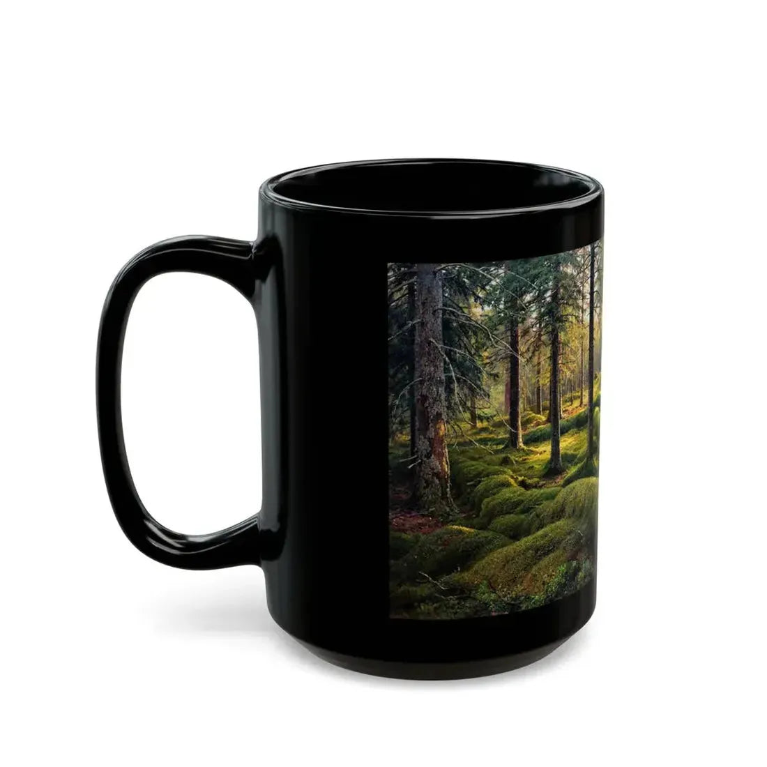 Ivan Shishkin (1832-1898) Old Fallen Trees - Black Coffee Mug - Go Mug Yourself