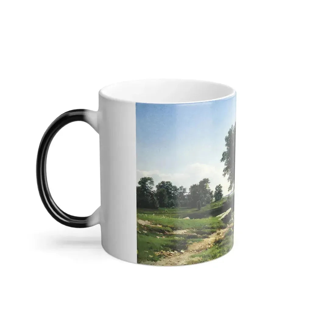 Ivan Shishkin (1832-1898) Small Oak Trees - 1886 - Color Changing Mug 11oz - Go Mug Yourself