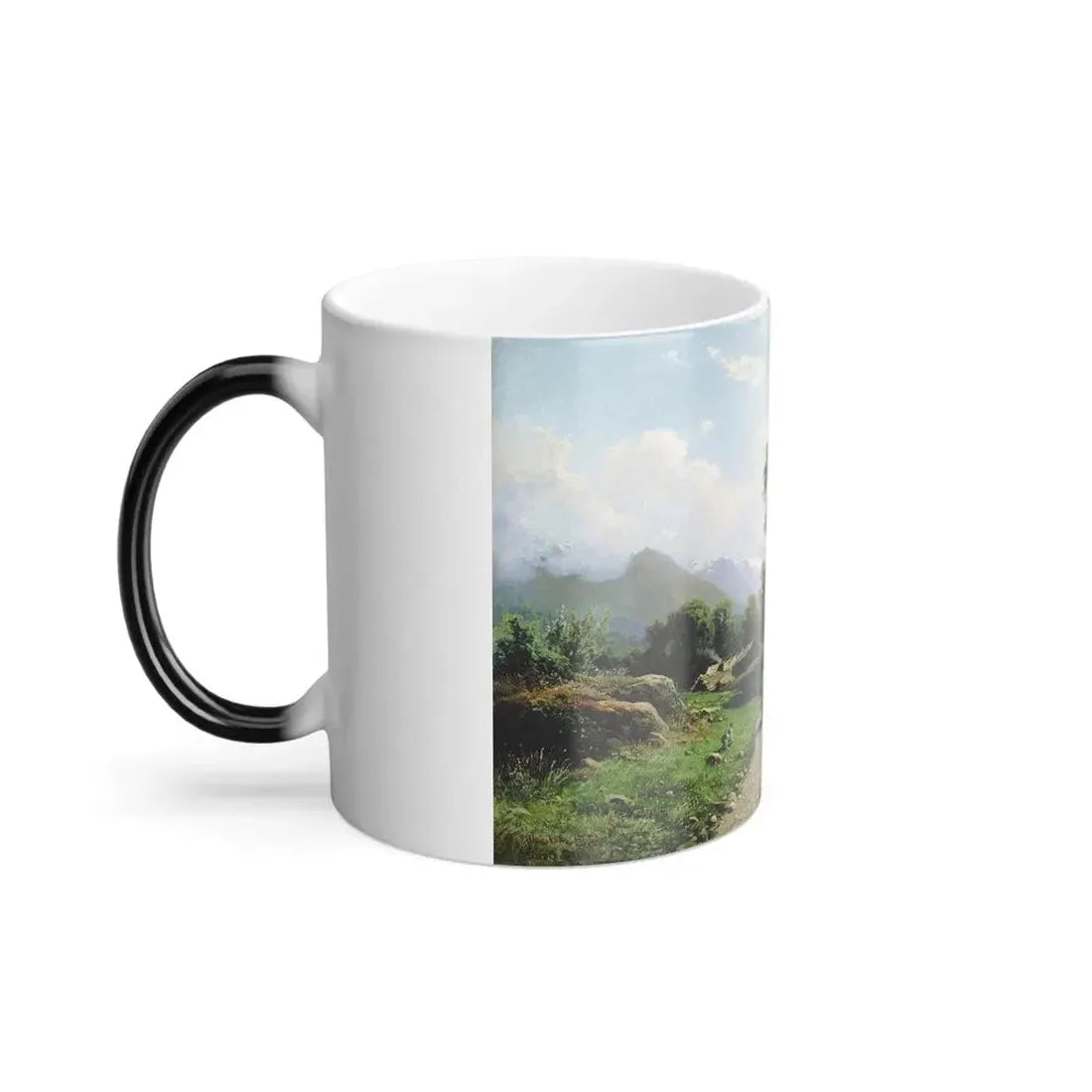 Ivan Shishkin (1832-1898) Swiss landscape - 1866 - Color Changing Mug 11oz - Go Mug Yourself