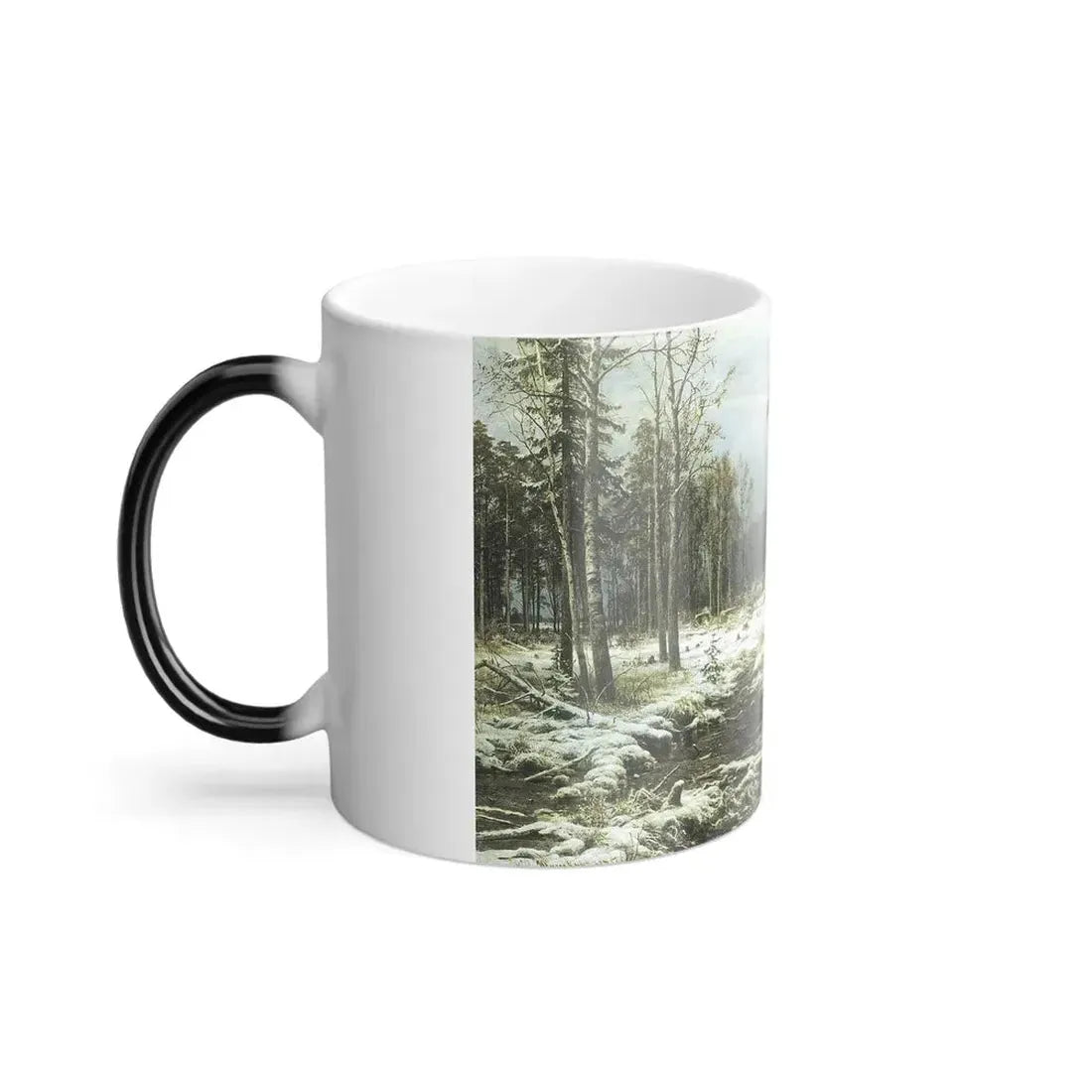 Ivan Shishkin (1832-1898) The First Snow - Color Changing Mug 11oz - Go Mug Yourself