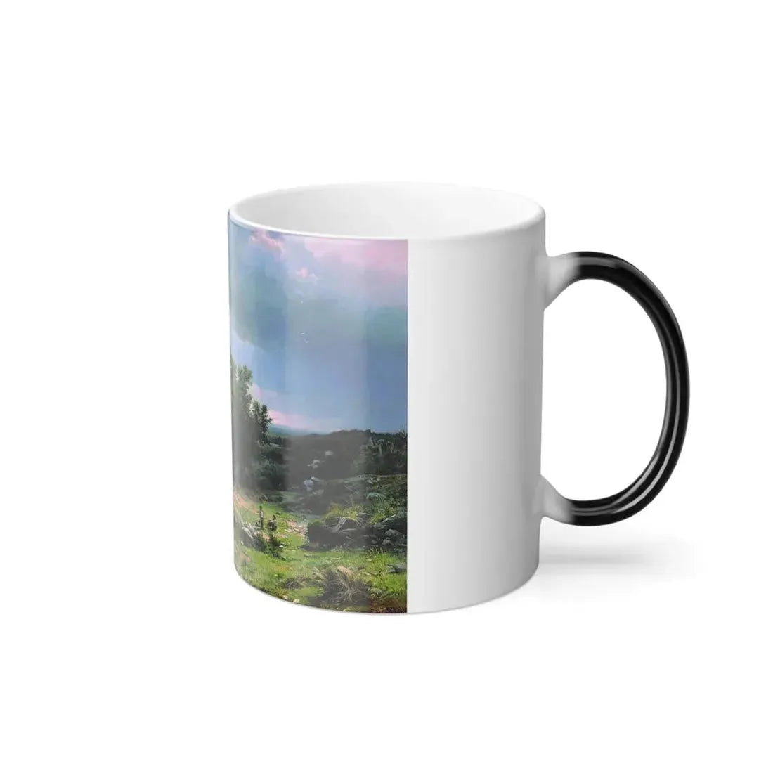Ivan Shishkin (1832-1898) View near Dusseldorf - 1865 - Color Changing Mug 11oz - Go Mug Yourself